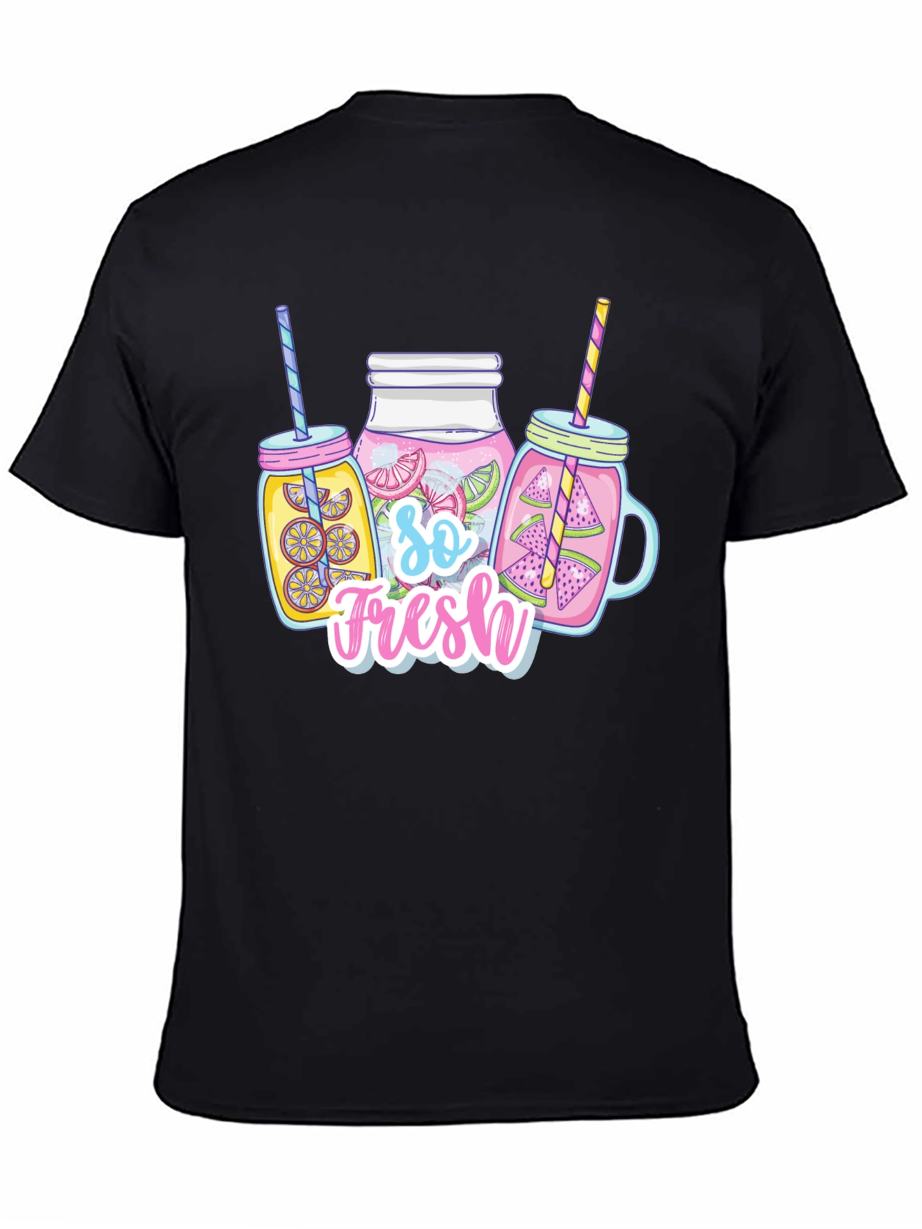 Black So Fresh Summer Drink T-Shirt view 4