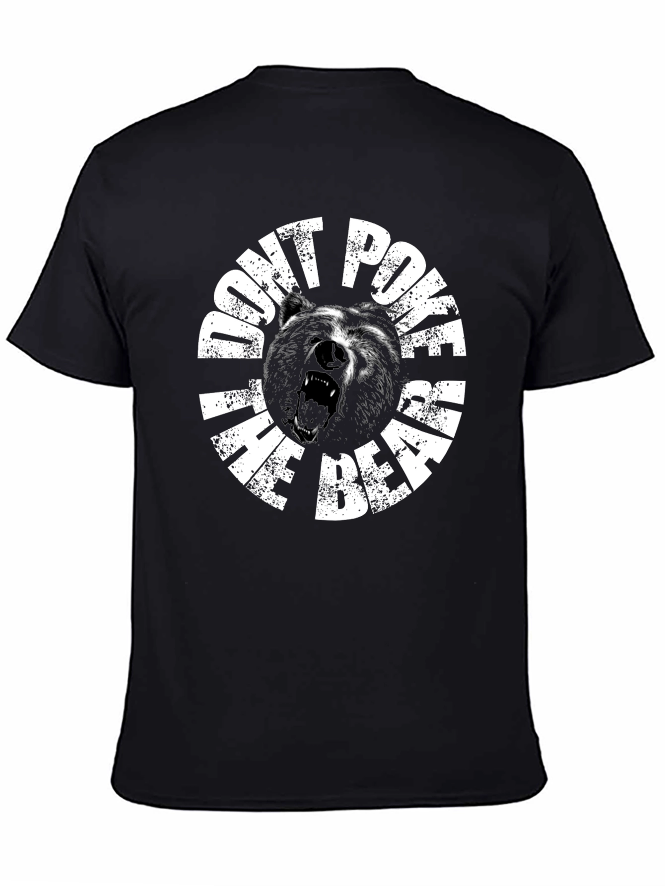 Black Don't Poke the Bear Graphic Tee - Black view 4