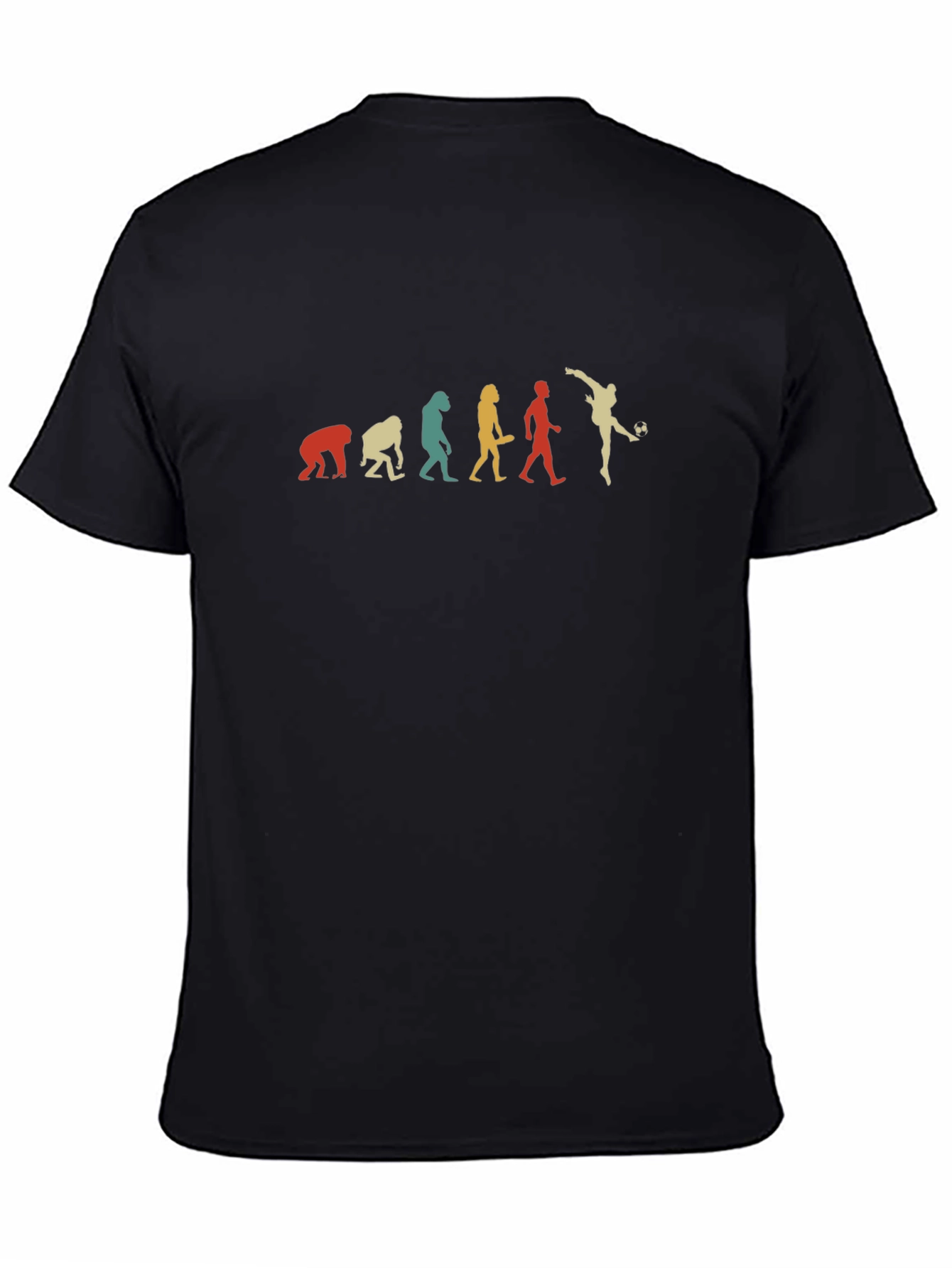 Black Soccer Evolution Men's Black T-Shirt view 4