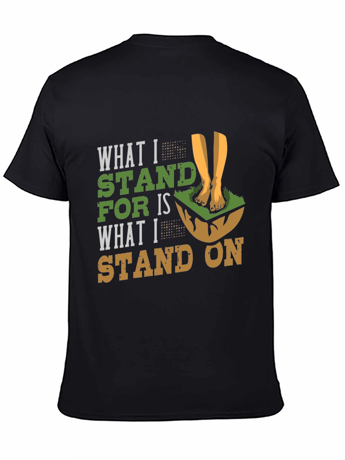 Black What I Stand For Graphic Tee view 4