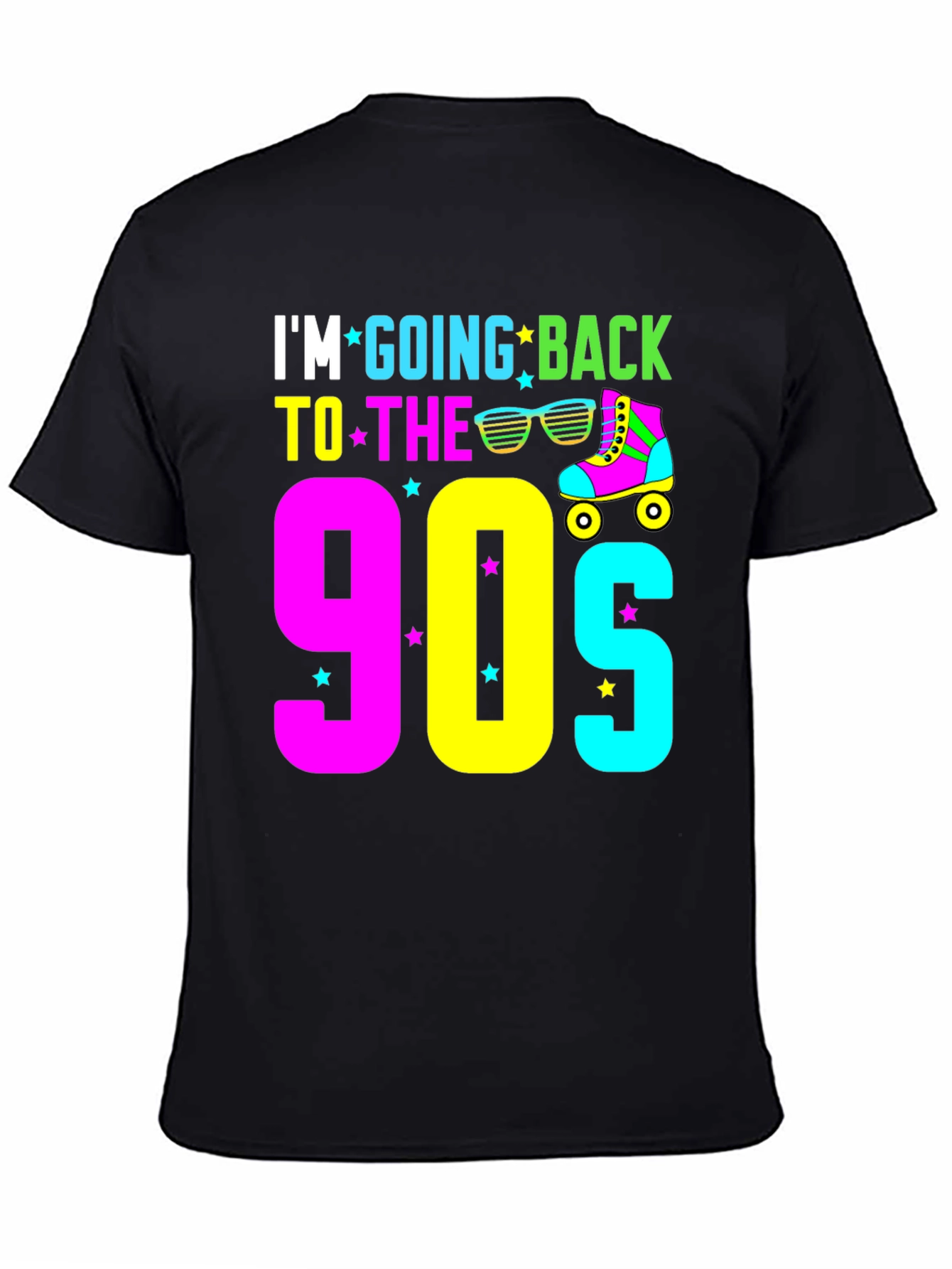 Black 90s Throwback T-Shirt view 4
