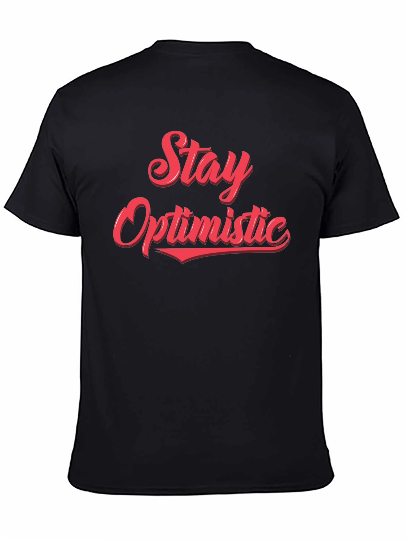 Black Stay Optimistic T-Shirt - Black view 4