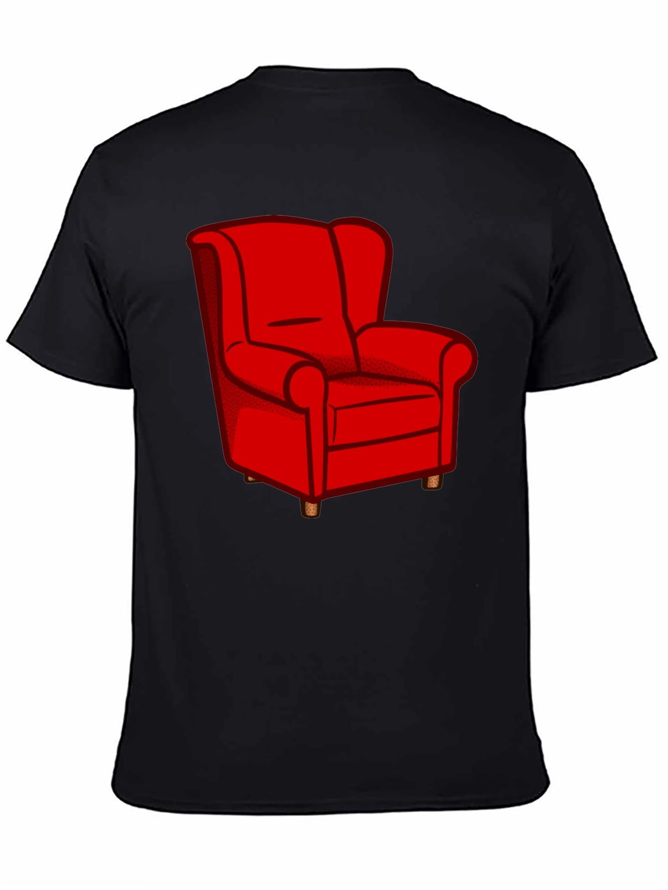 Black Red Chair Graphic Tee - Stylish Comfort view 4