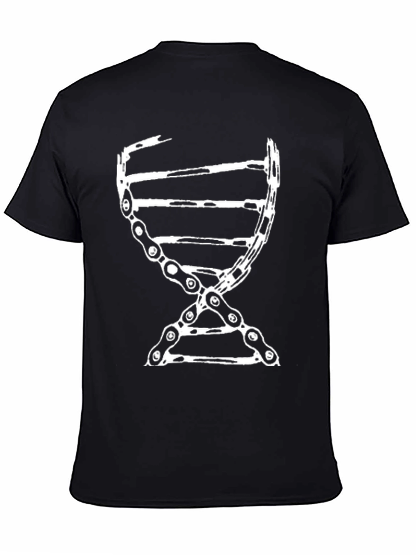 Black DNA Chain Graphic Tee - Black view 4