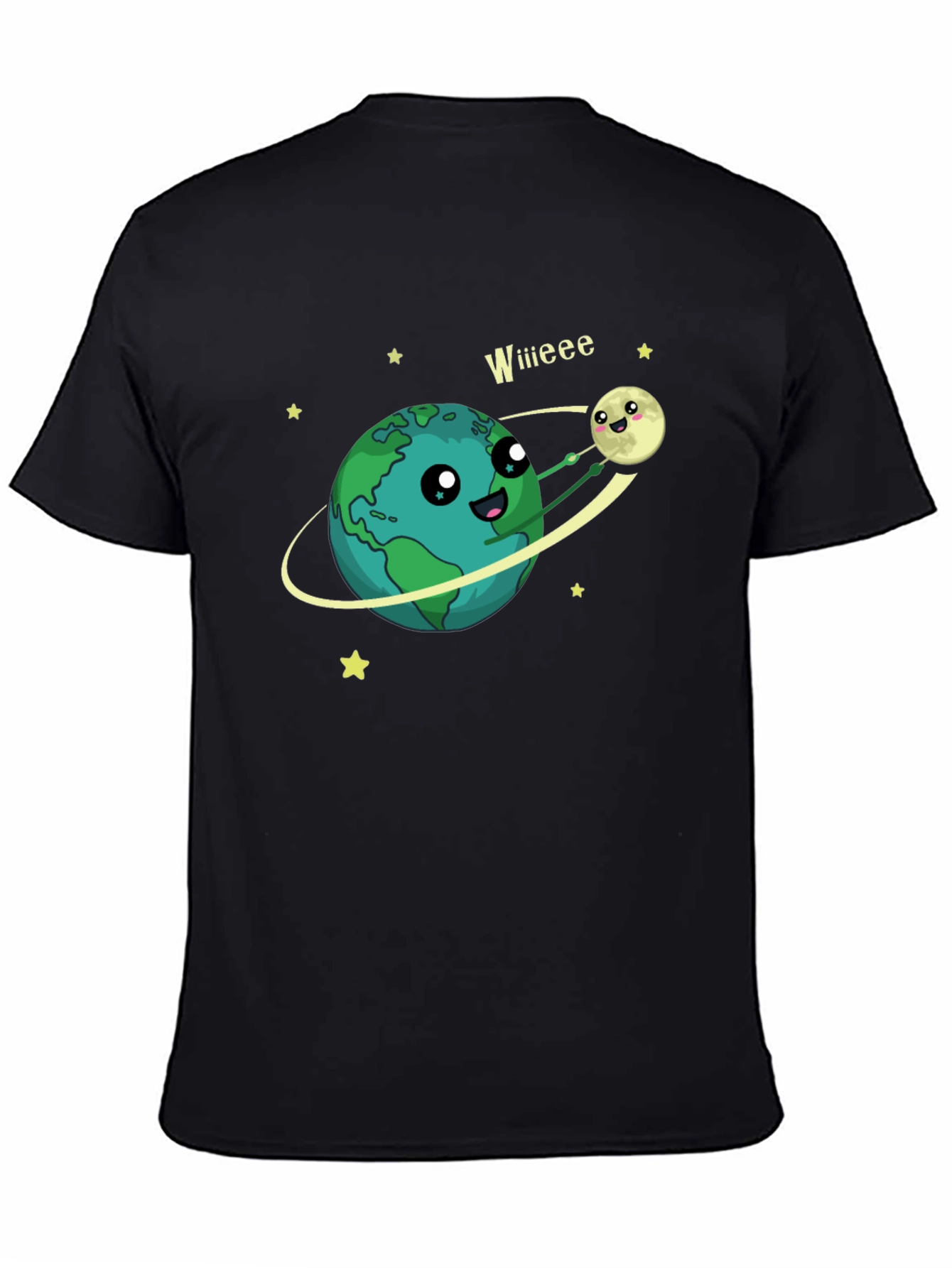 Black Planet Hugger T-Shirt - Black Graphic Tee view 4