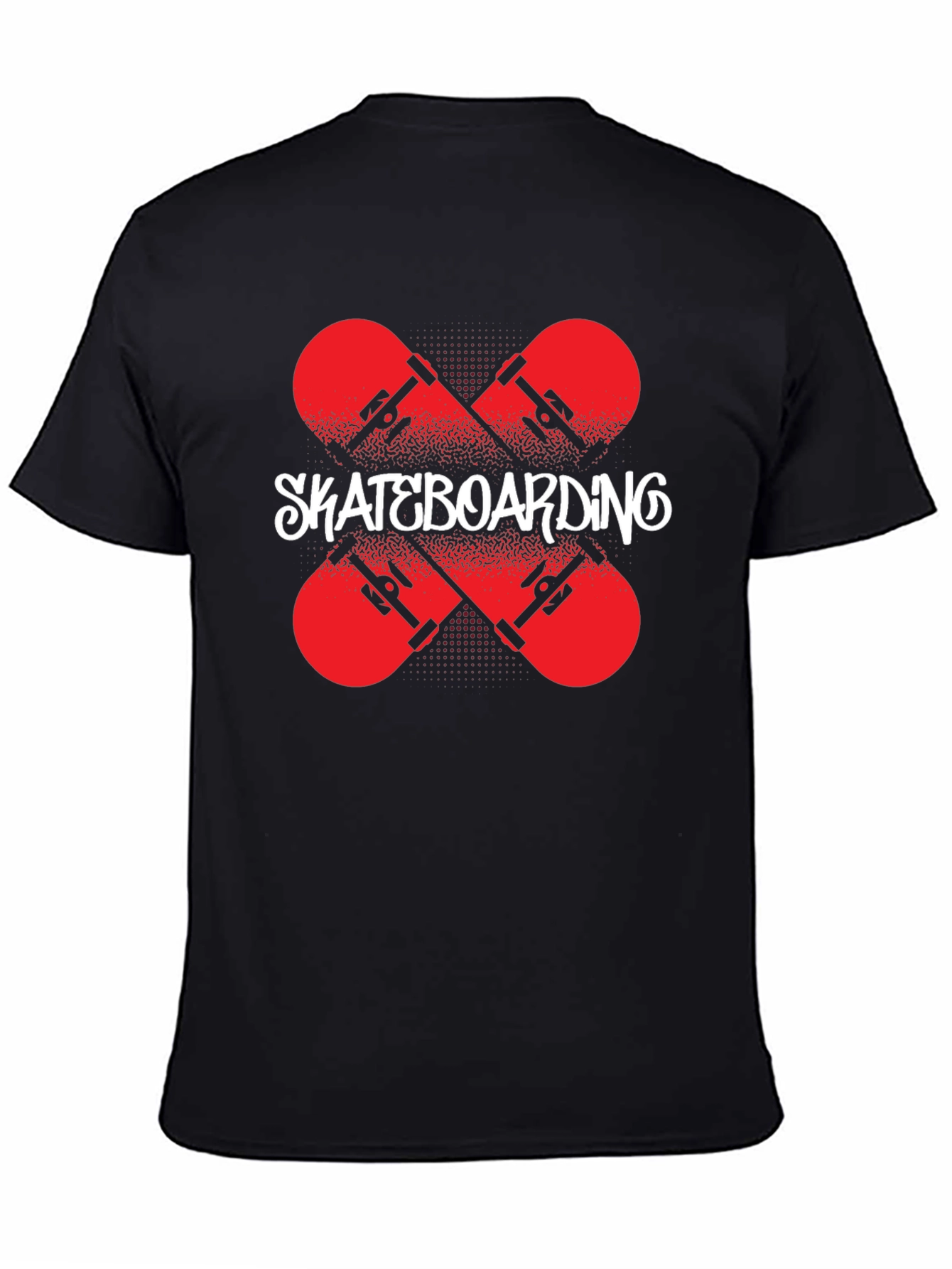 Black Skateboarding Graphic Tee - Cool & Casual! view 4