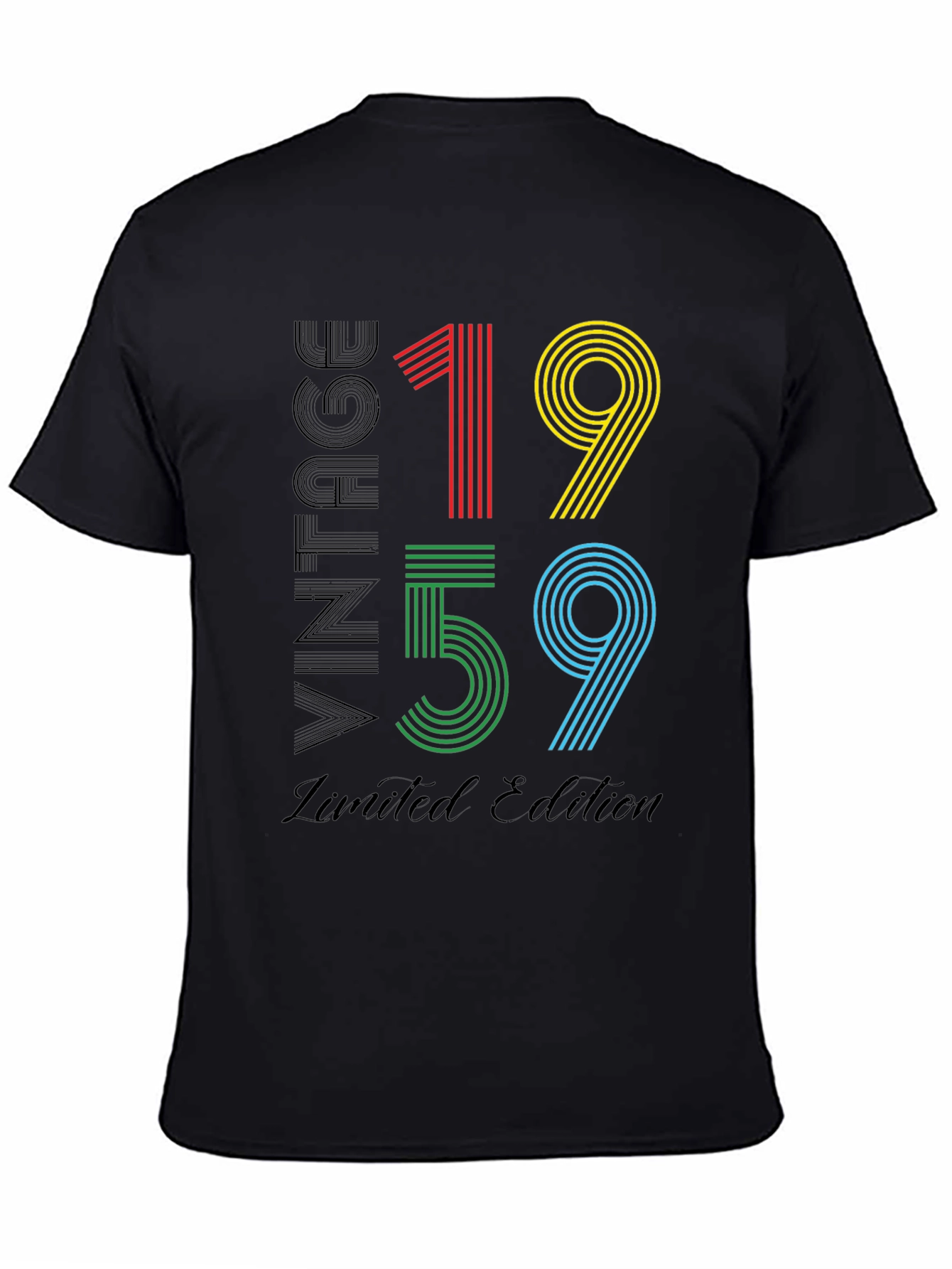 Black Vintage 1959 Limited Edition T-Shirt view 4