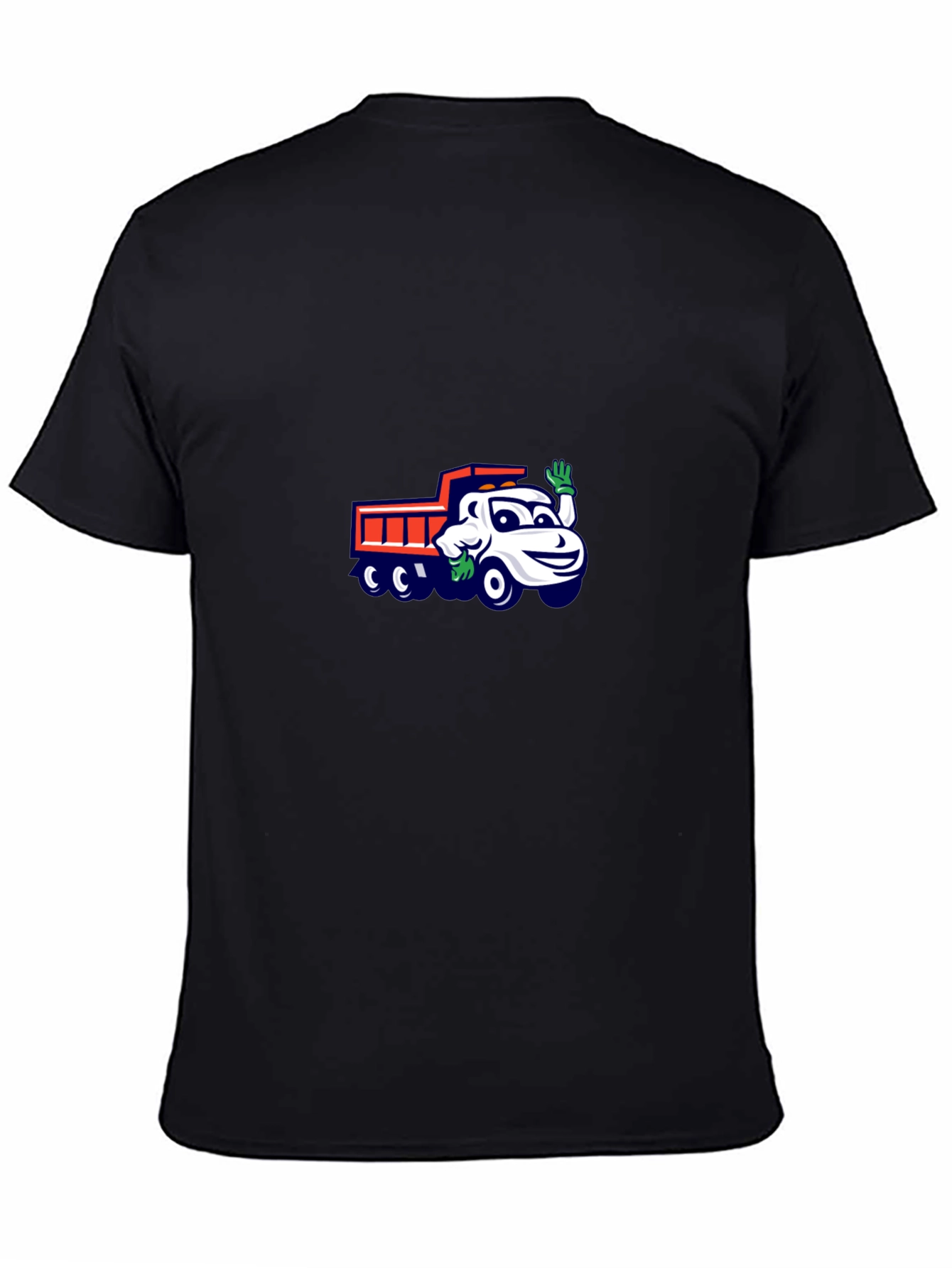 Black Cartoon Truck Graphic Tee - Black T-Shirt view 4
