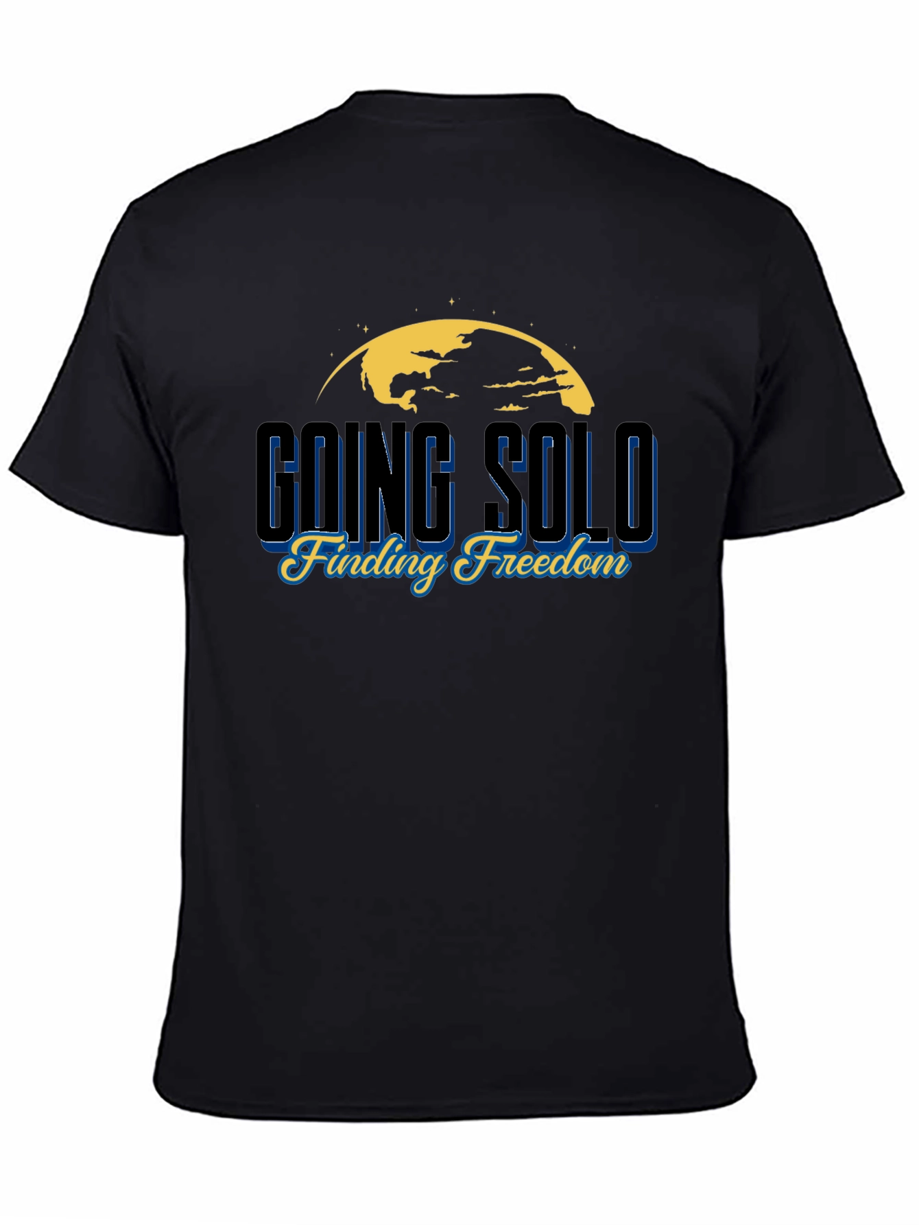 Black Going Solo Graphic T-Shirt view 4