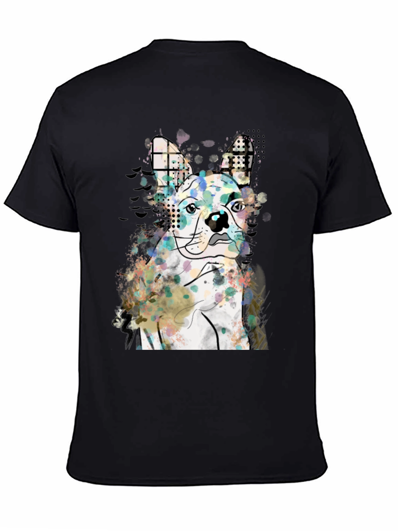 Black Dog Graphic Men's Black T-Shirt view 4