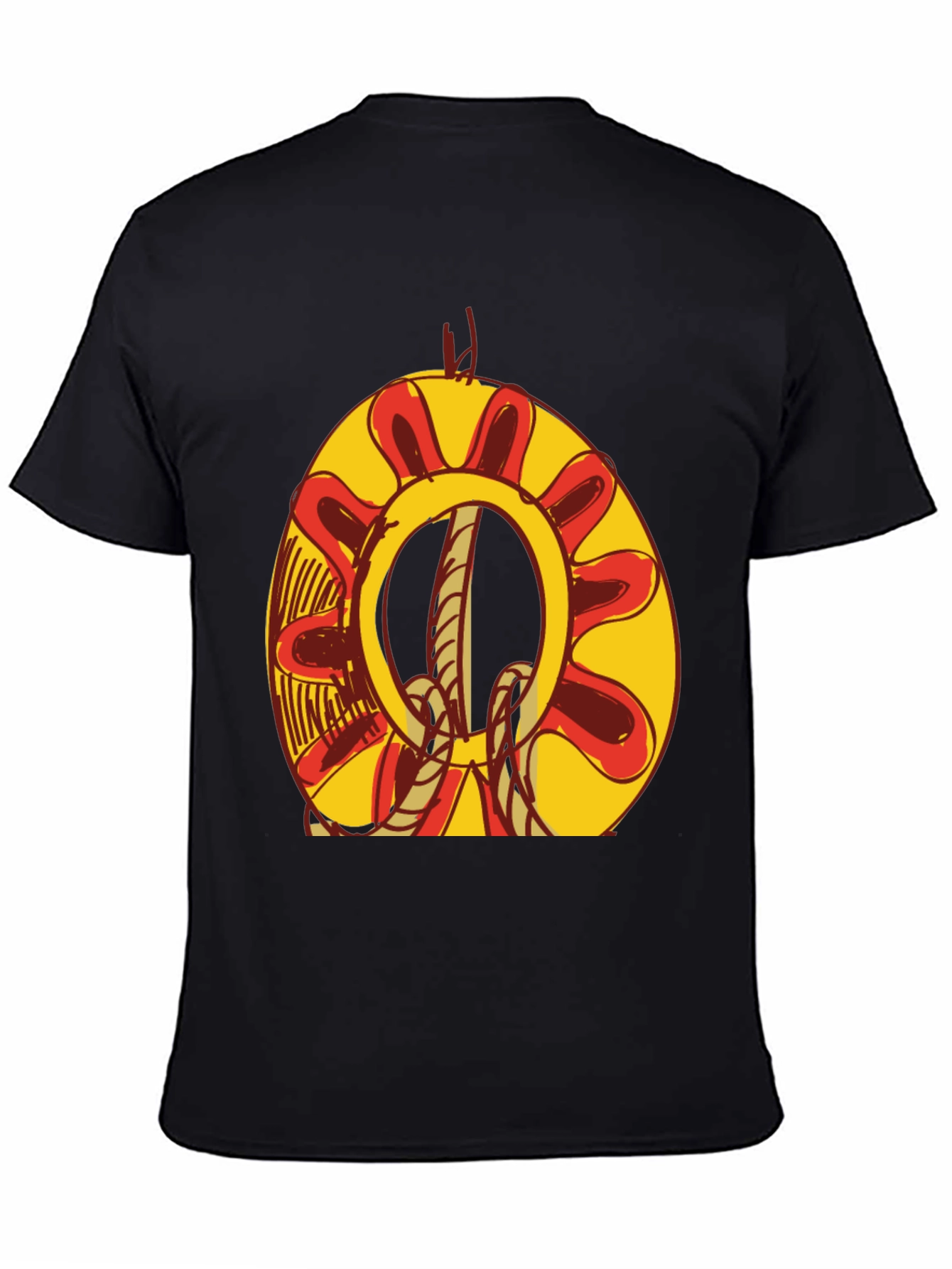 Black Nautical Knot Graphic Tee - Bold Design, Soft Comfort view 4