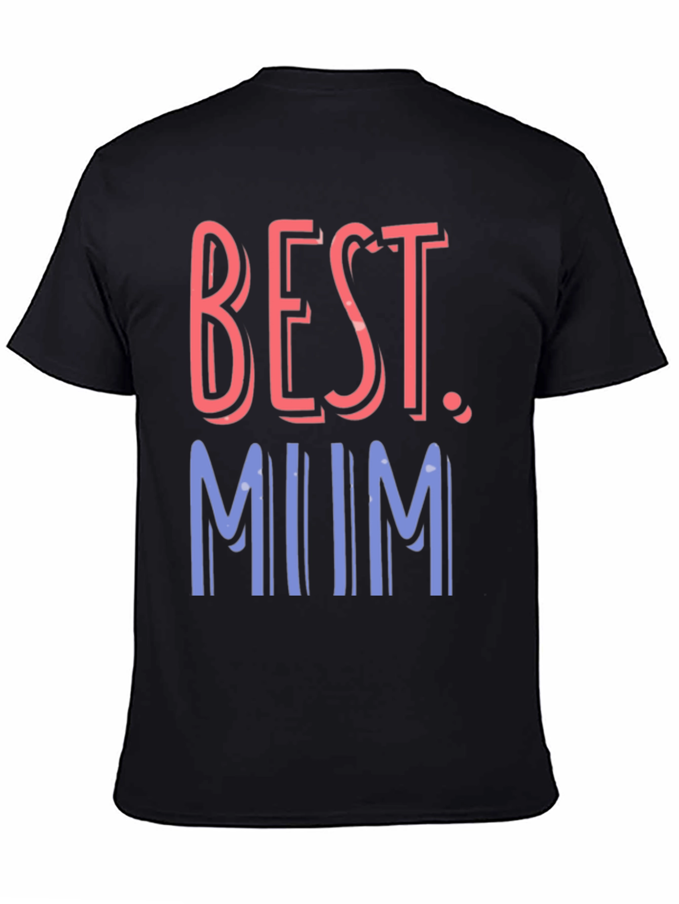 Black Best Mum Graphic Tee - Casual Black T-Shirt view 4