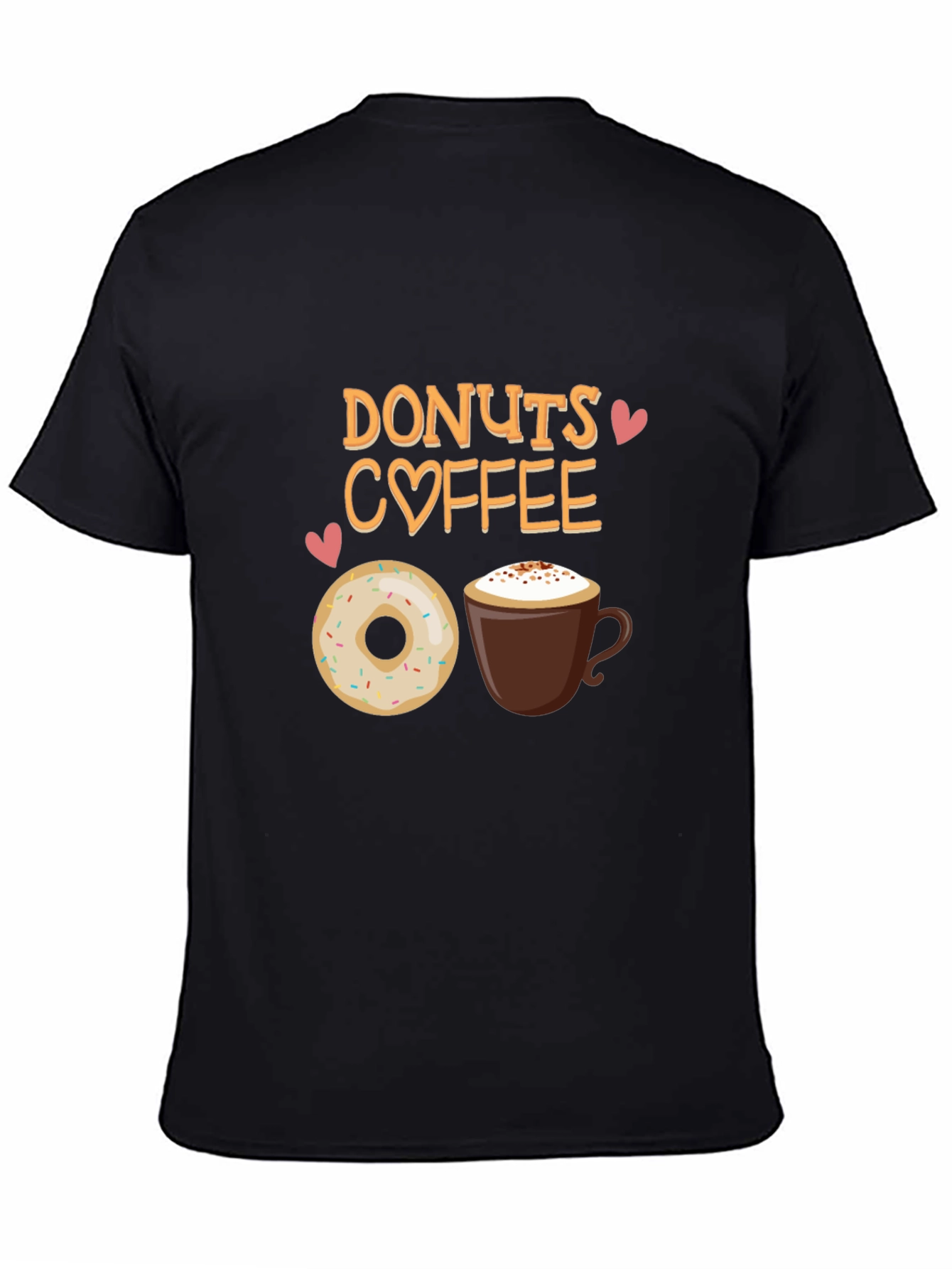 Black Donuts Coffee T-Shirt - Cute Foodie Tee view 4