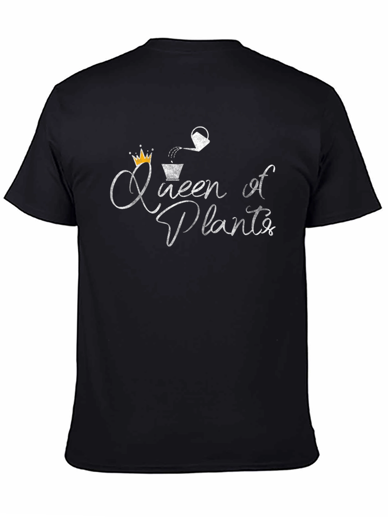 Black Queen of Plants Graphic T-Shirt - Black Cotton Tee view 4