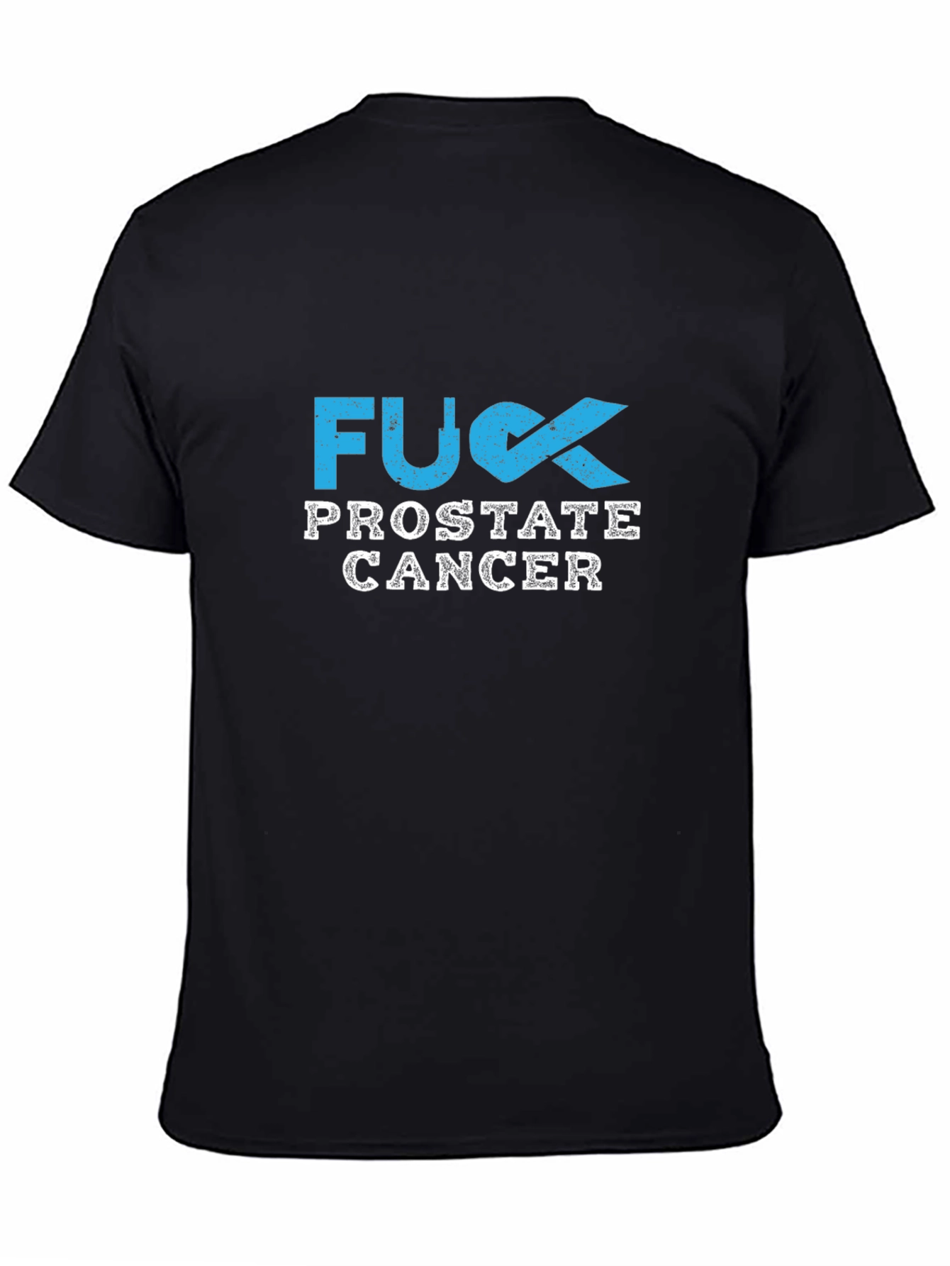 Black Fight Prostate Cancer T-Shirt - Black view 4