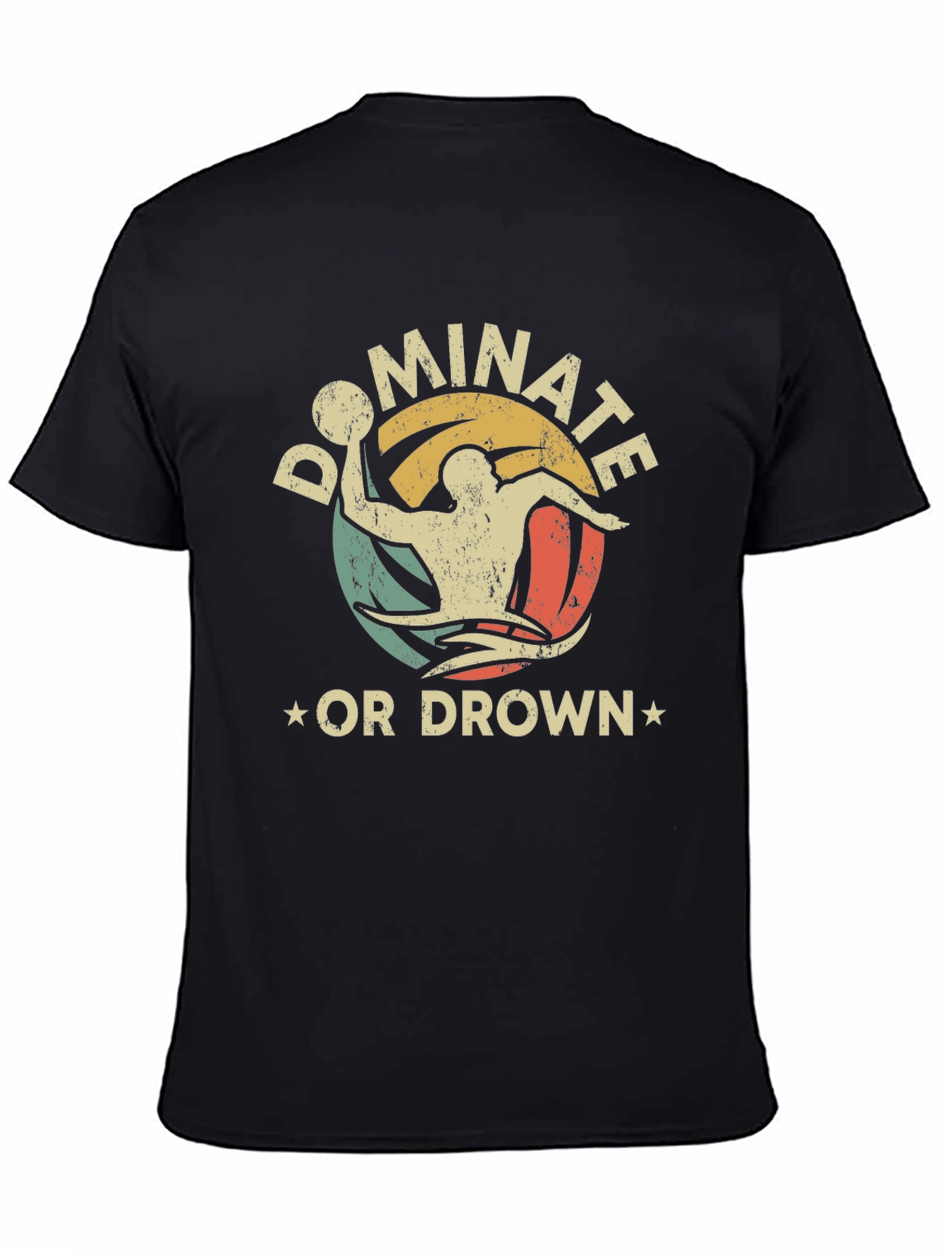 Black Dominate or Drown Graphic Tee view 4