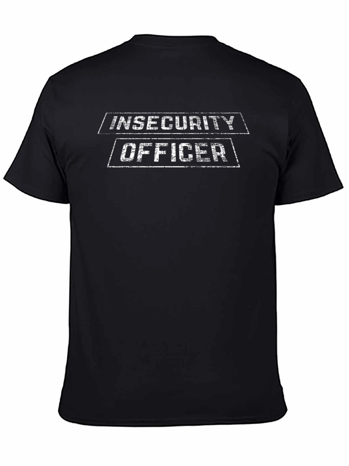 Black Insecurity Officer Novelty Graphic Tee view 4