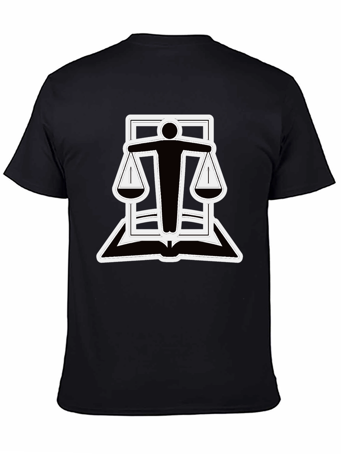 Black Scales of Justice T-Shirt - Law & Order Tee view 4
