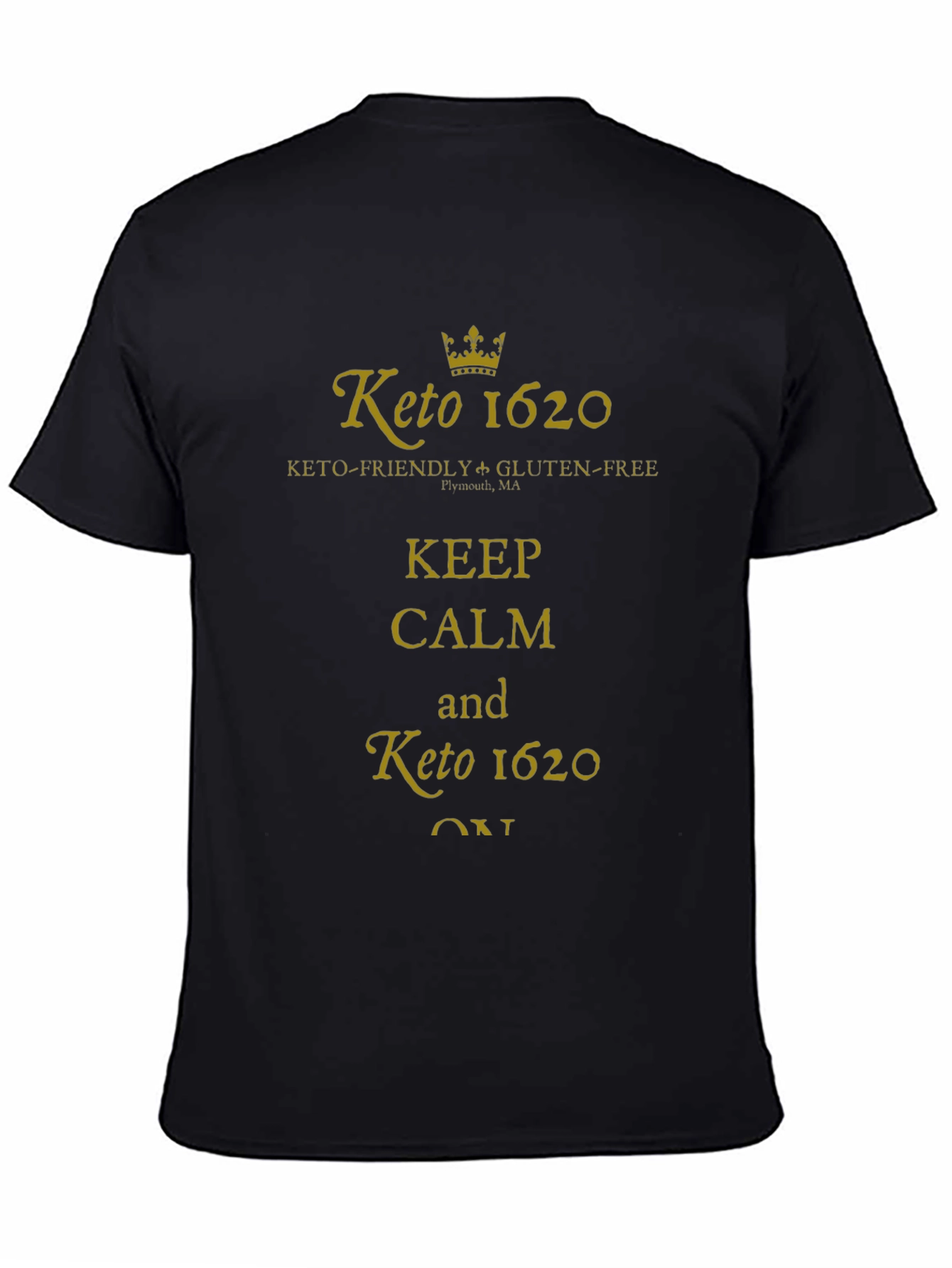 Black Keto 1620 Keep Calm Graphic T-Shirt view 4