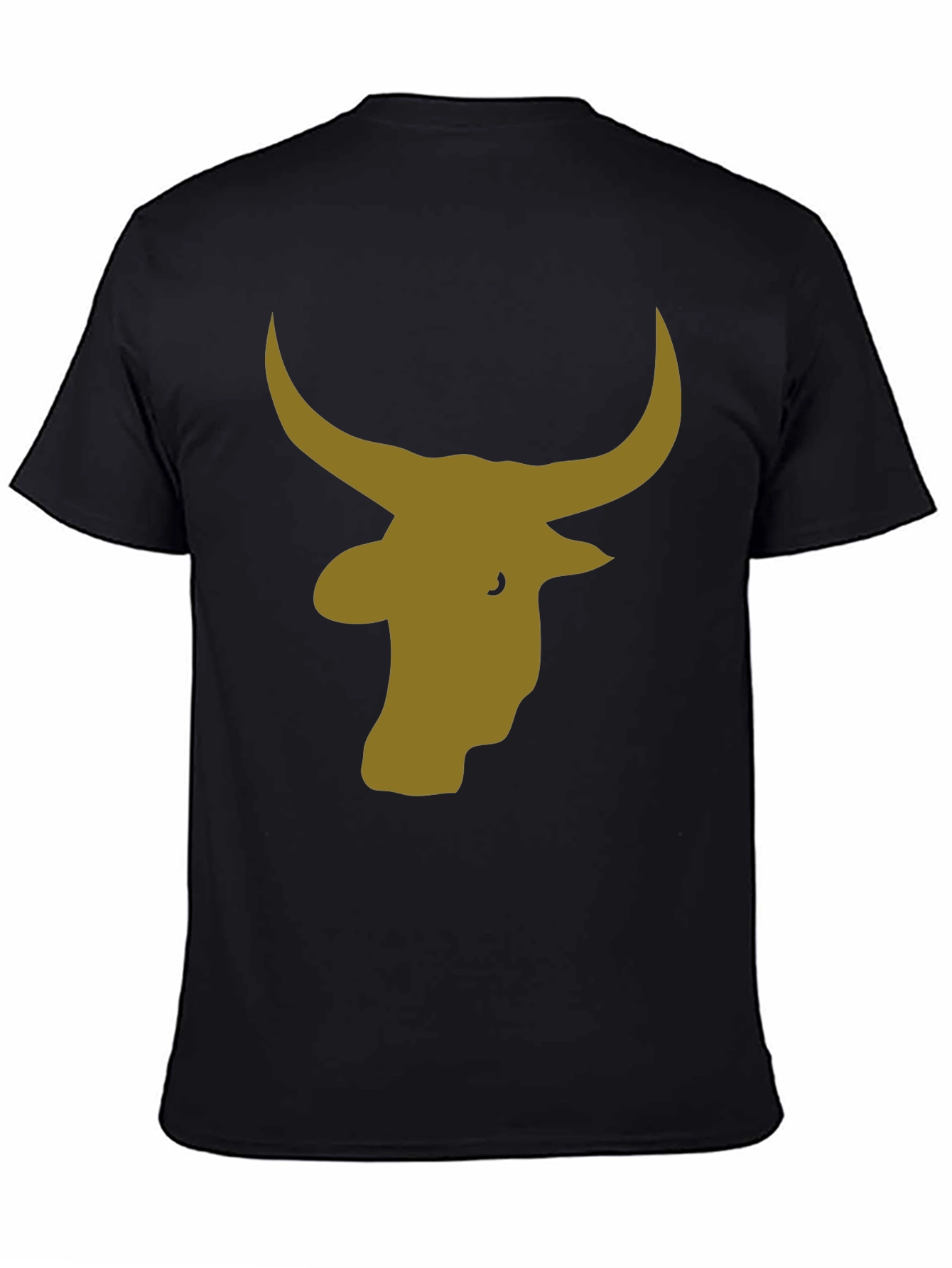 Black Bull Silhouette Black T-Shirt view 4