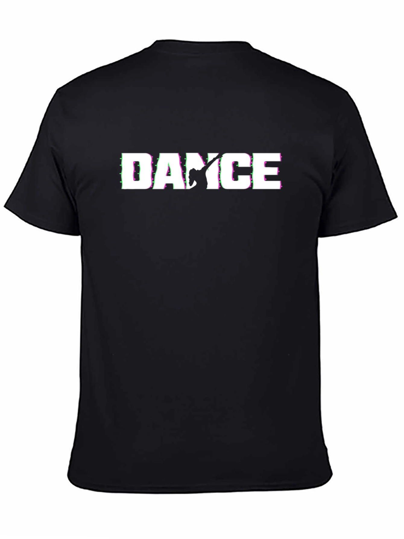 Black Dance Graphic Tee - Black Cotton T-Shirt view 4