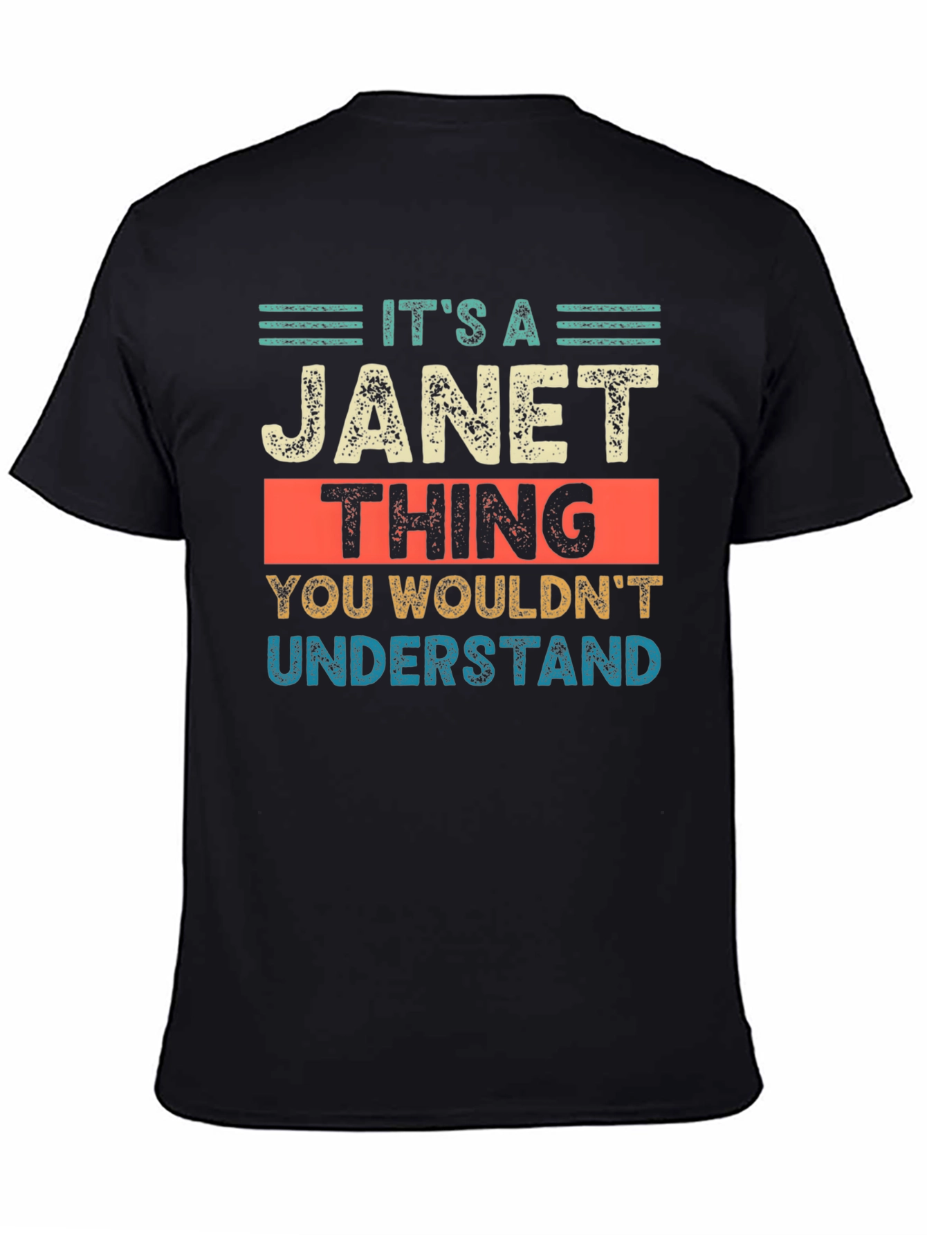 Black It's a Janet Thing T-Shirt - Unique Name Gift Tee view 4