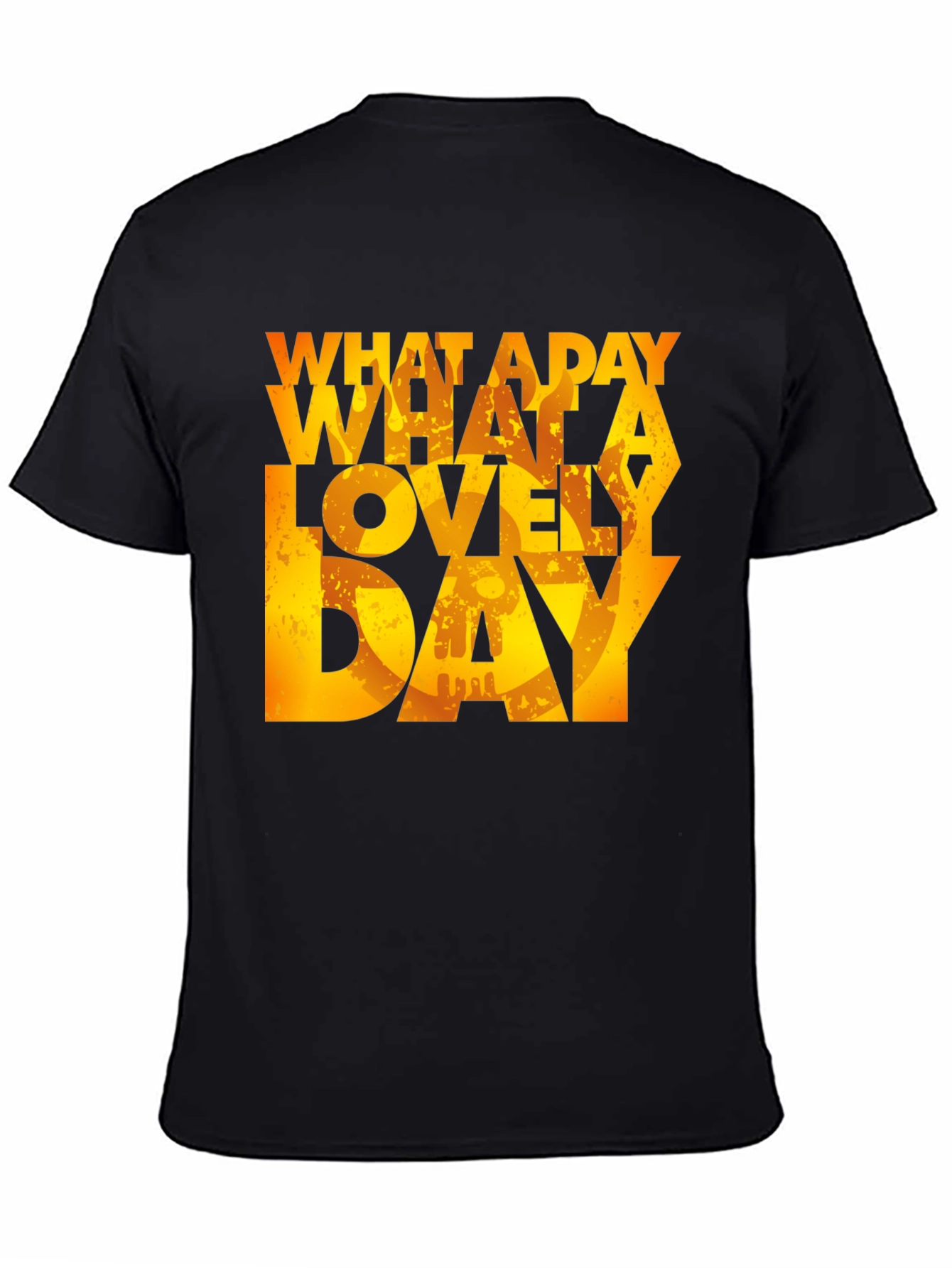 Black What a Lovely Day T-Shirt - Black Graphic Tee view 4
