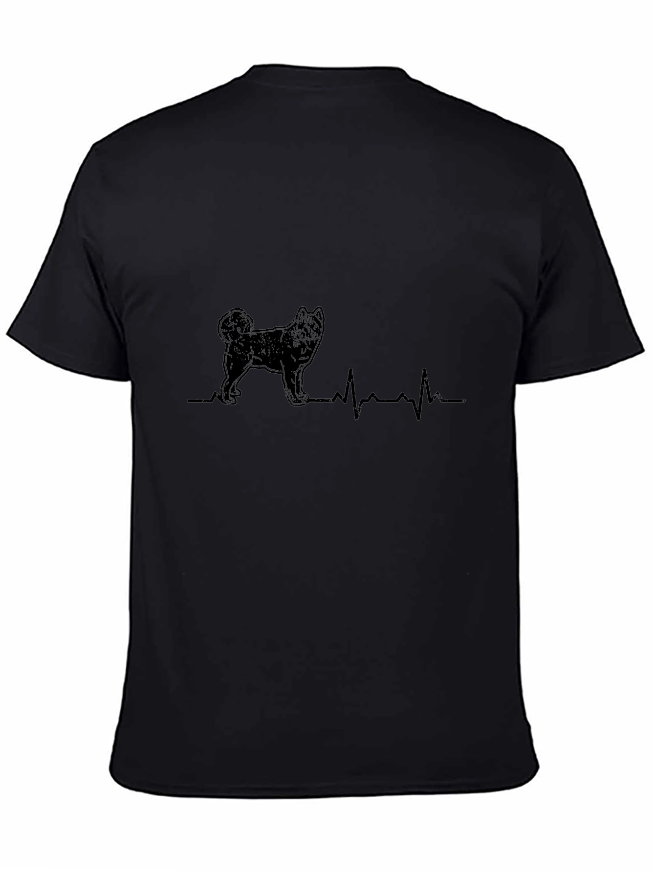 Black Dog Heartbeat T-Shirt - Unisex Graphic Tee view 4