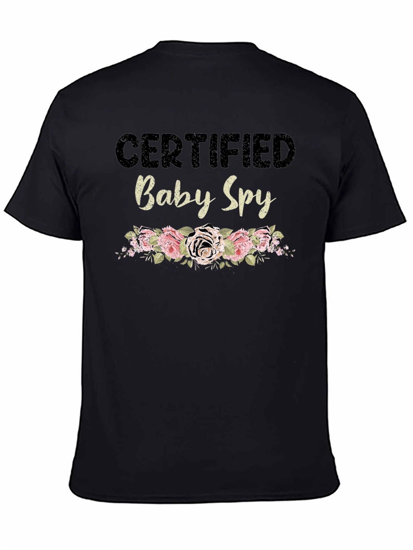 Black Certified Baby Spy Floral Graphic Tee view 4