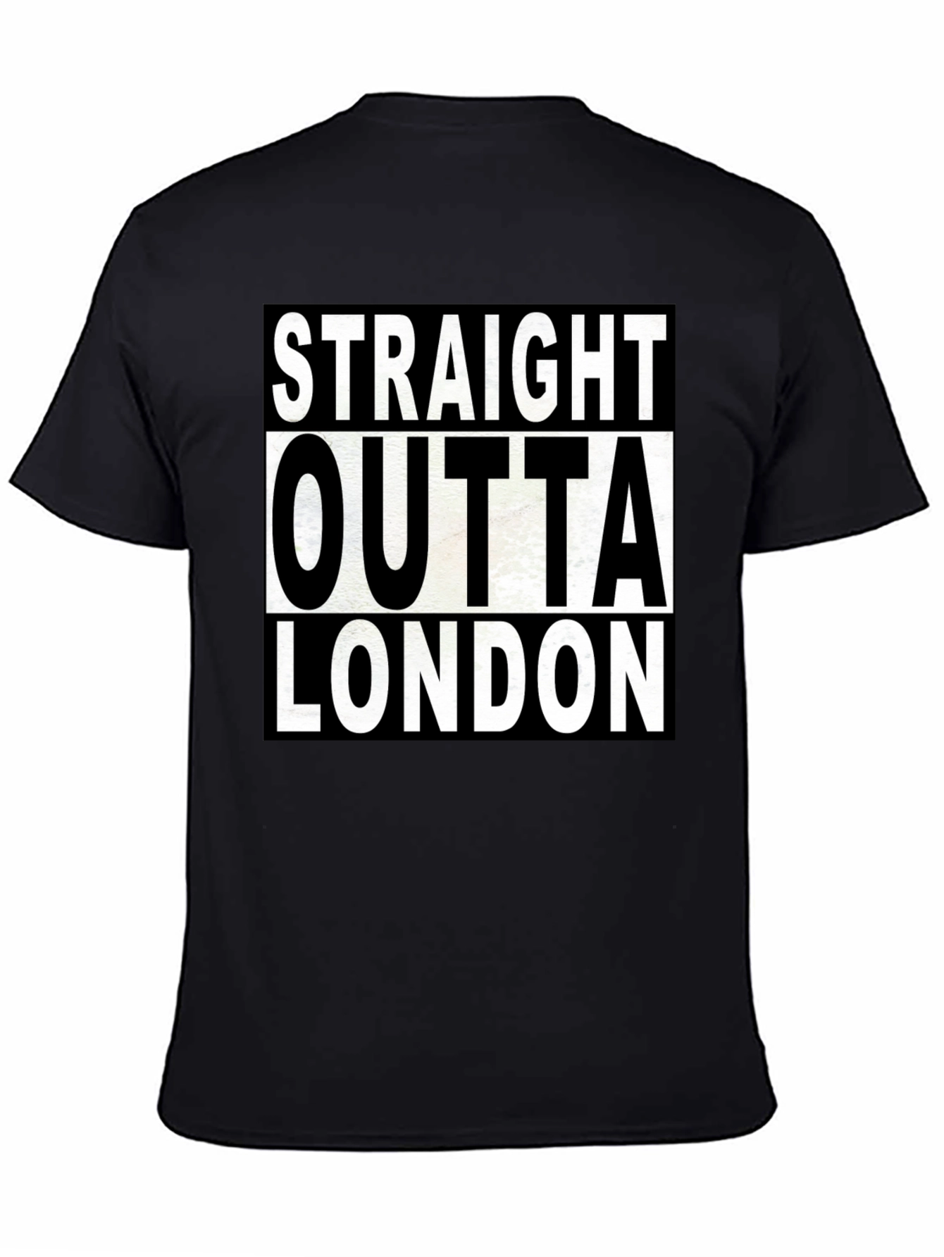 Black Straight Outta London T-Shirt view 4