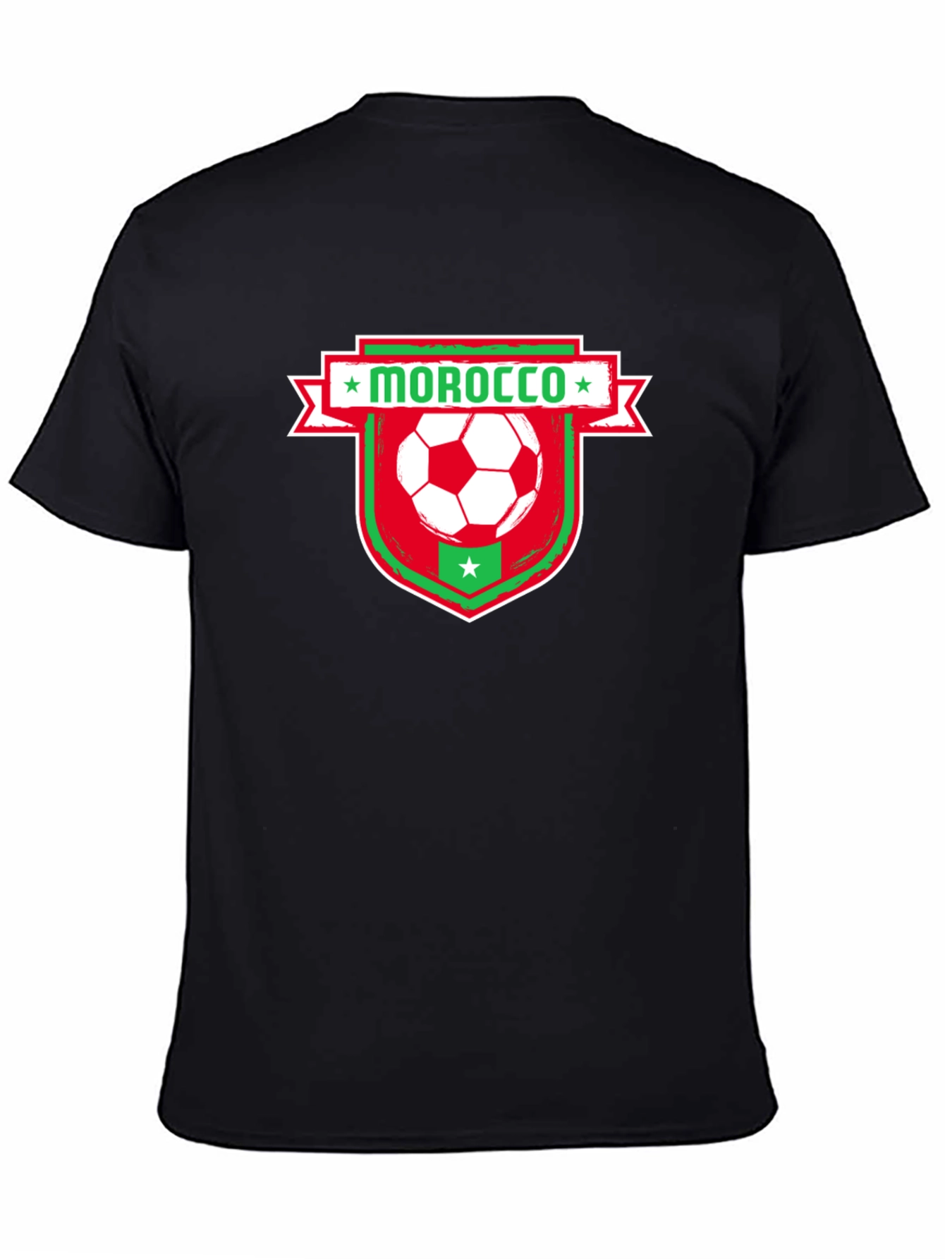 Black Morocco Soccer Black T-Shirt view 4