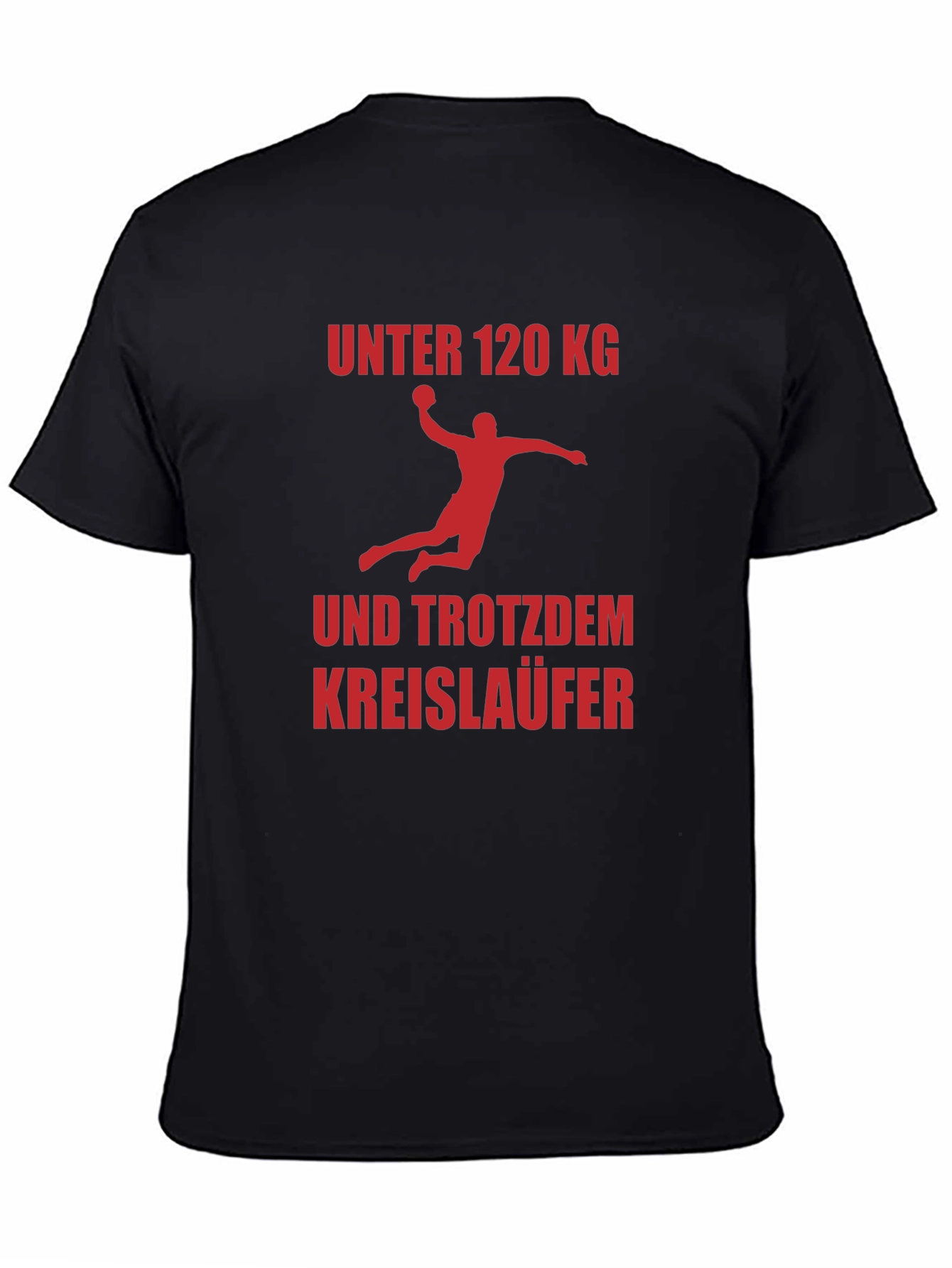 Black Handball Player Under 120 KG T-Shirt view 4
