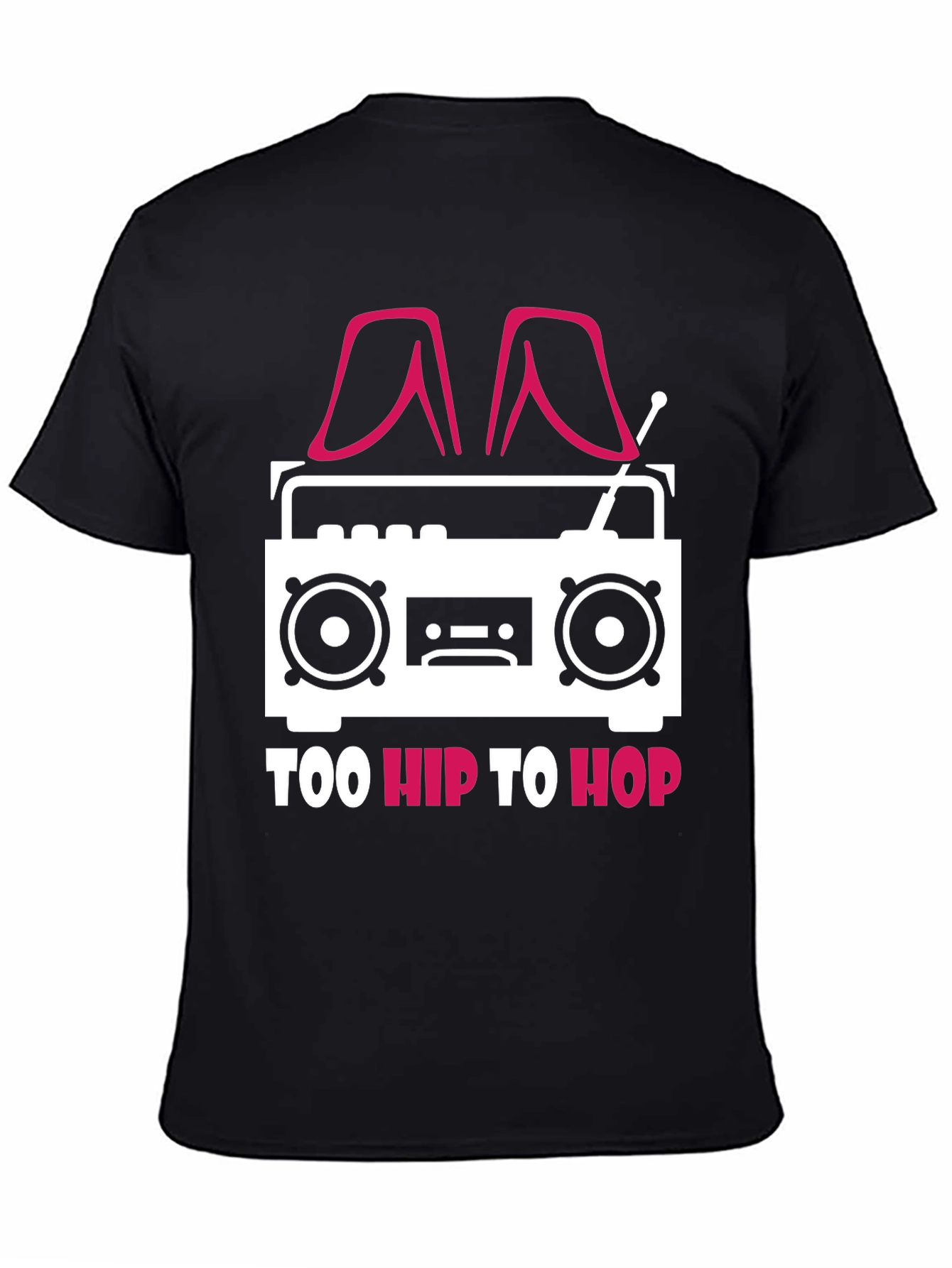 Black Too Hip To Hop T-Shirt - Novelty Graphic Tee view 4