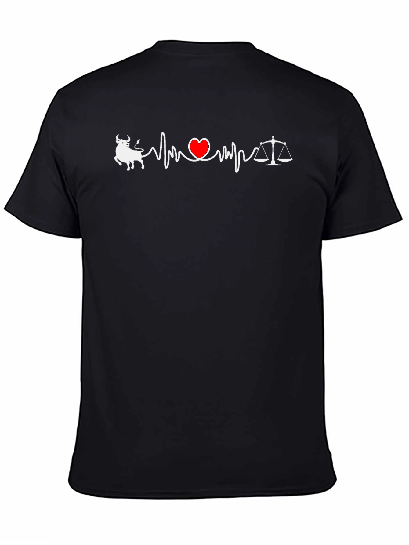 Black Bull, Heart, Scales Graphic Tee view 4
