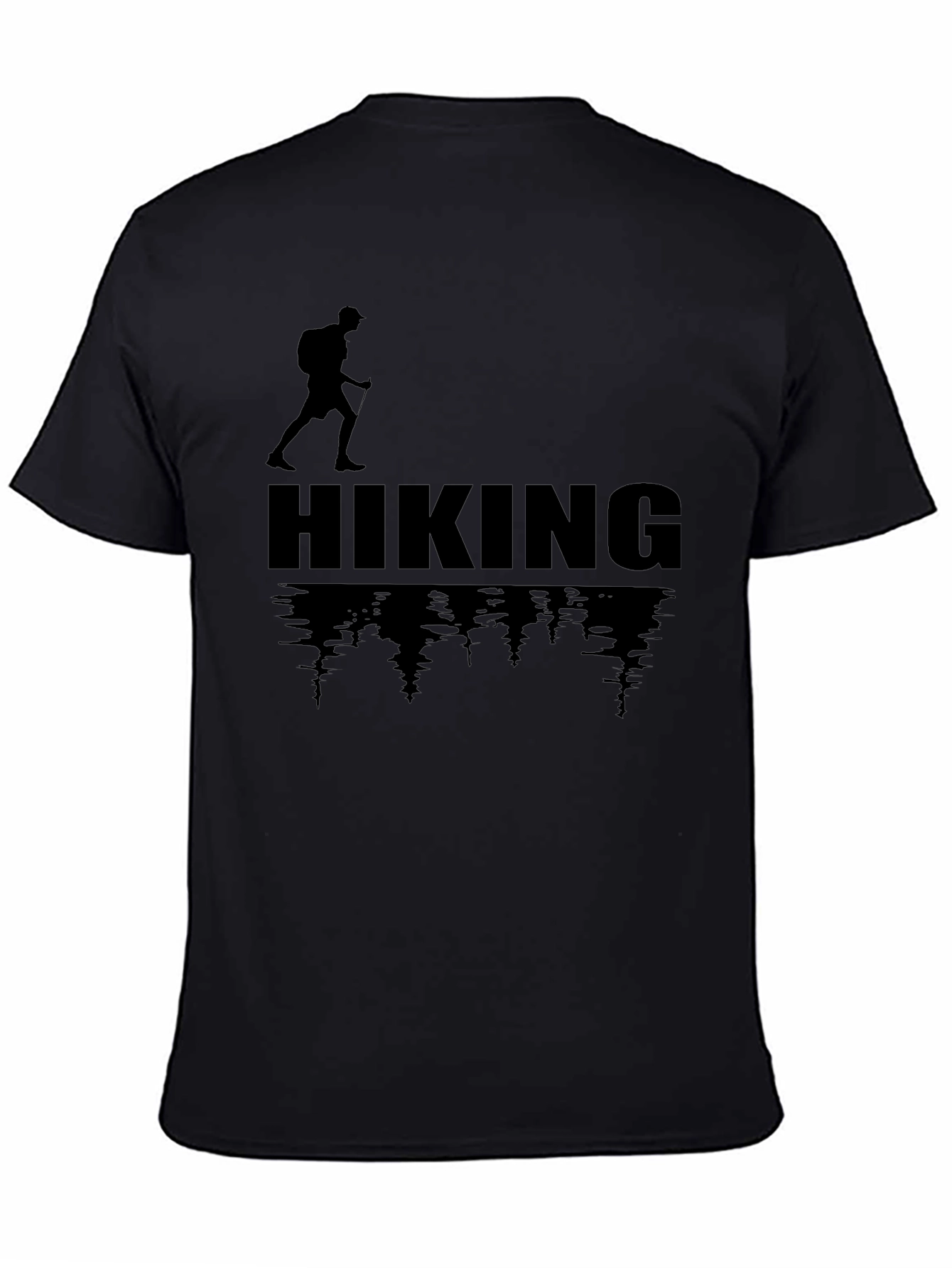 Black Hiking Adventure Graphic T-Shirt view 4