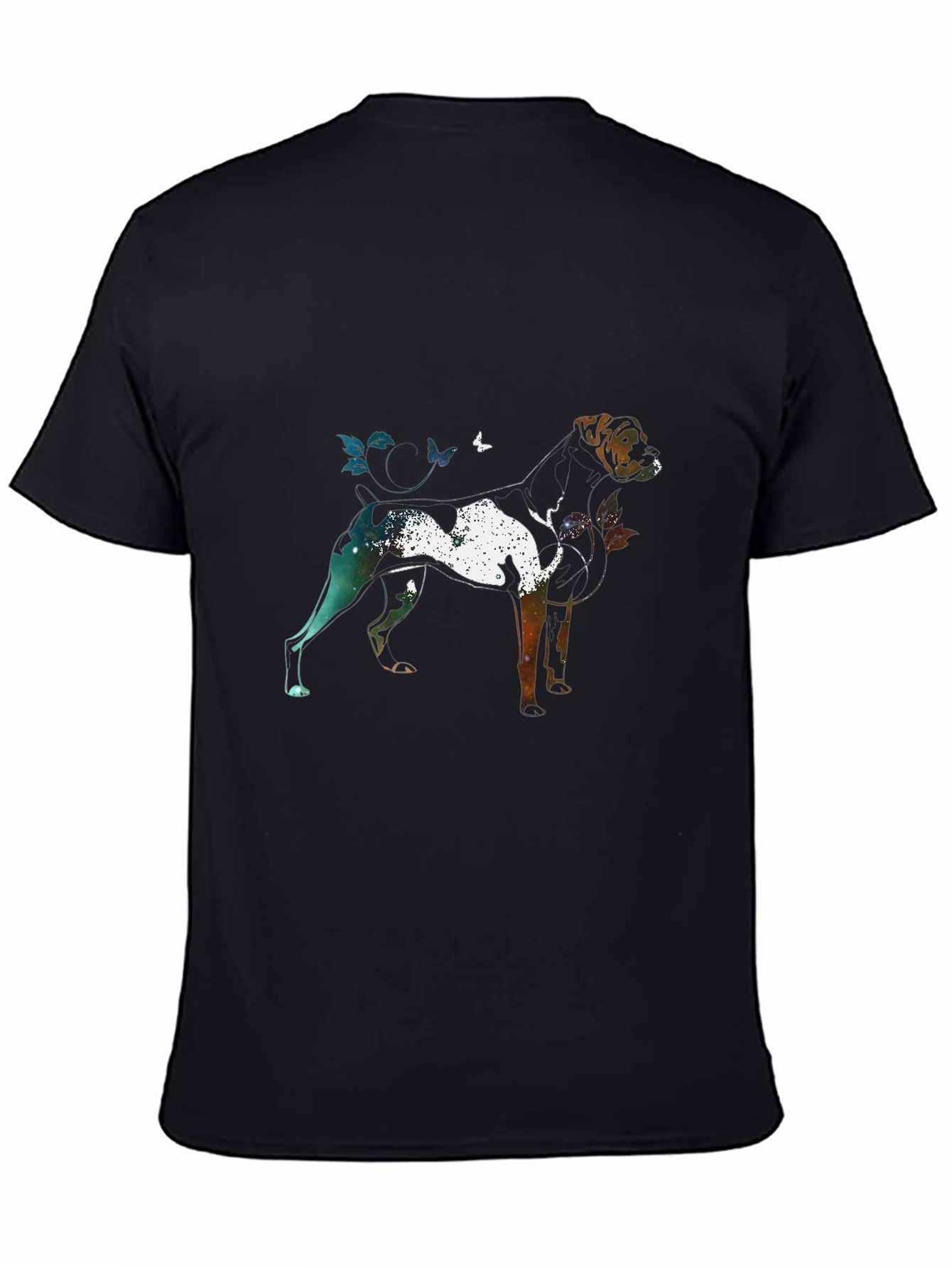 Black Dog Silhouette Art Graphic T-Shirt view 4
