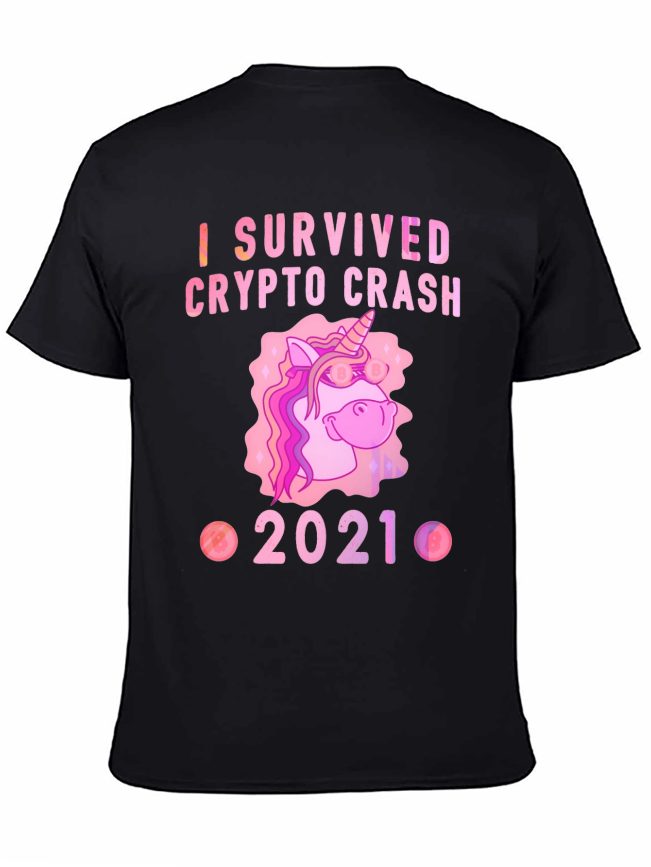 Black Crypto Crash Survivor 2021 Black T-Shirt view 4