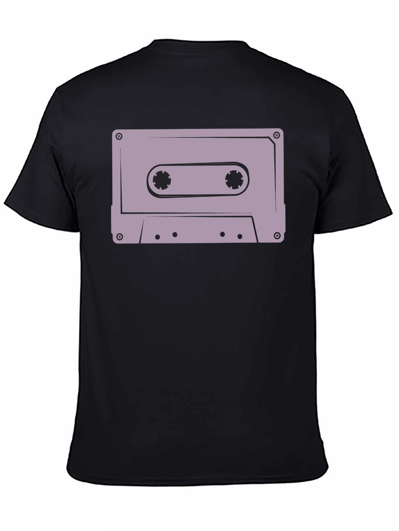 Black Retro Cassette Tape Graphic Tee - Black view 4
