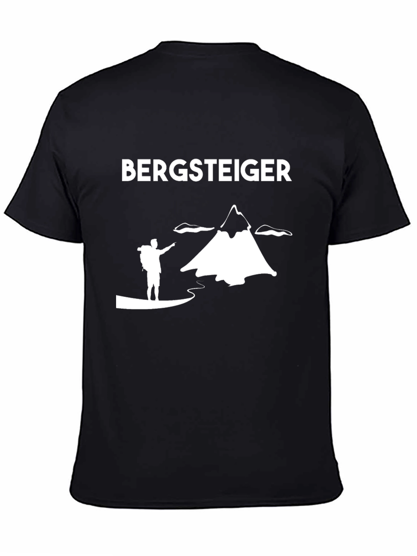 Black Bergsteiger T-Shirt - Mountain Climber Design view 4