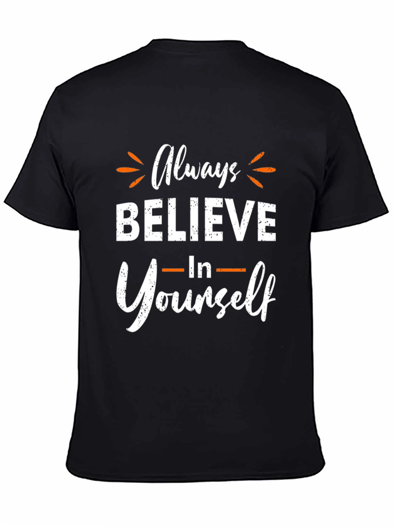 Black Believe in Yourself Graphic Tee view 4