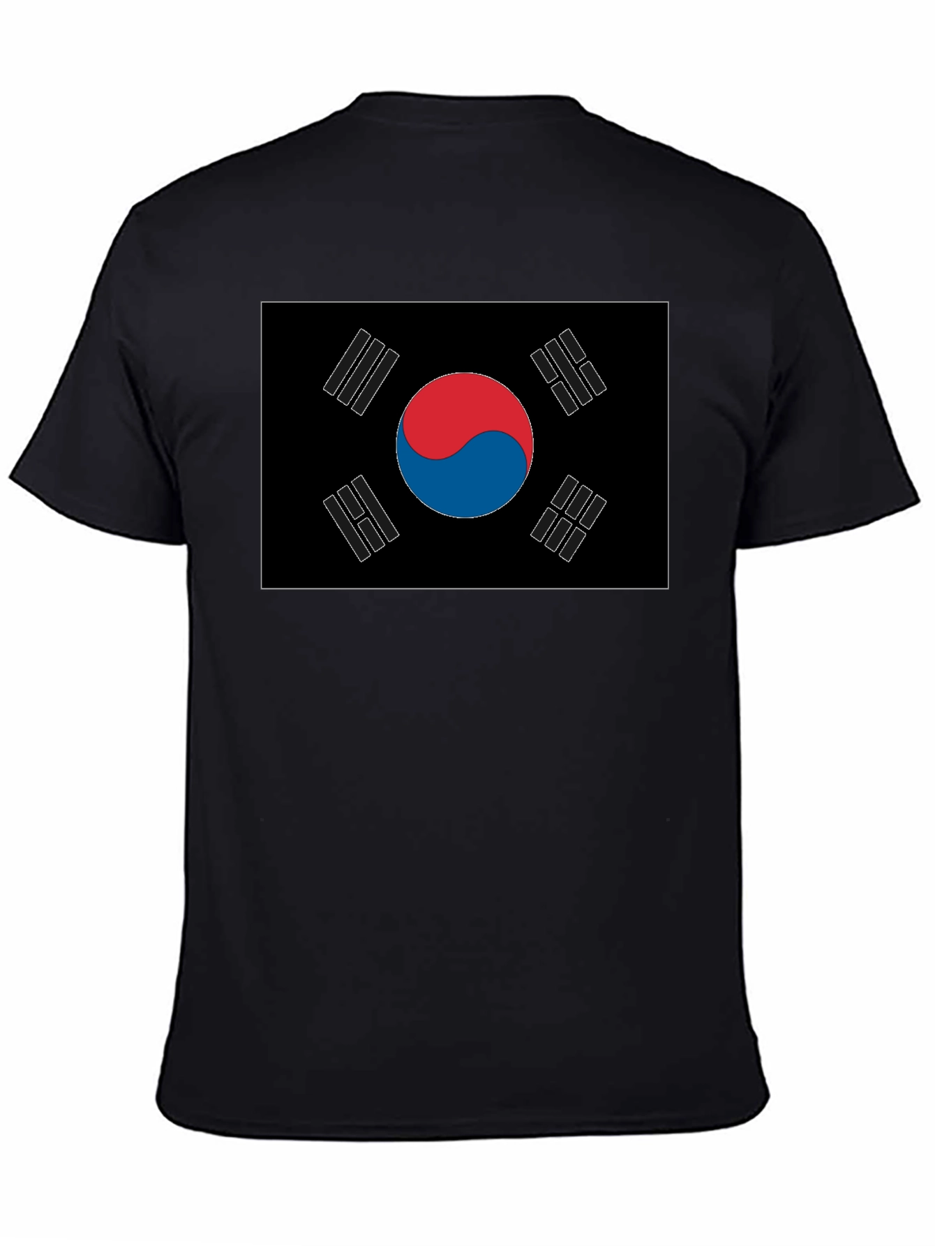Black South Korea Flag Graphic T-Shirt view 4