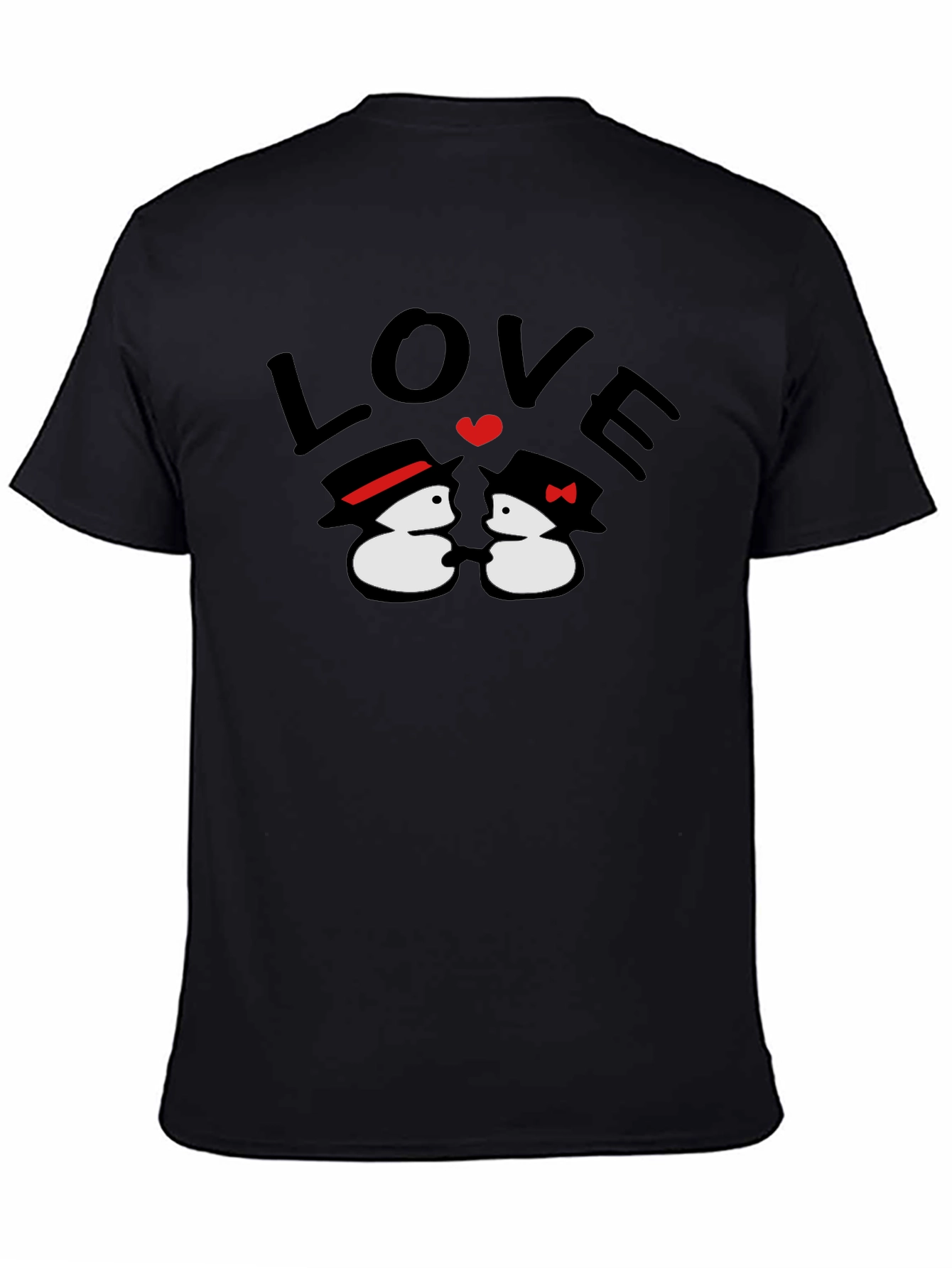 Black Snowman LOVE Graphic T-Shirt view 4