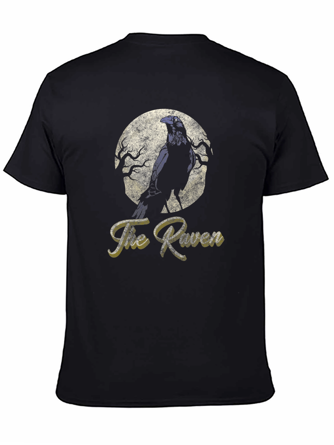 Black Raven Graphic Print T-Shirt - Classic Style view 4