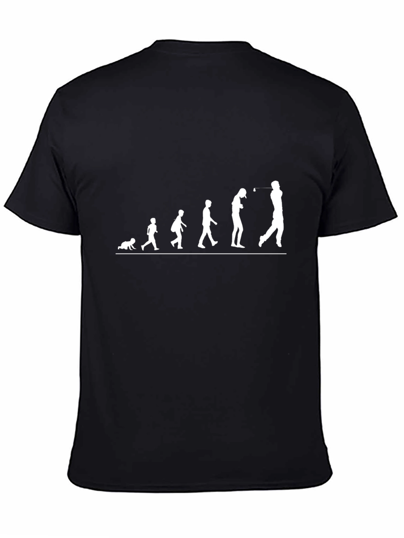 Black Evolution of a Golfer T-Shirt - Black view 4