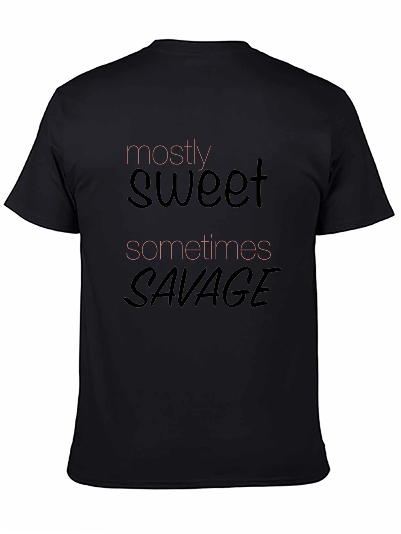 Black Sweet & Savage Graphic Tee - Black view 4