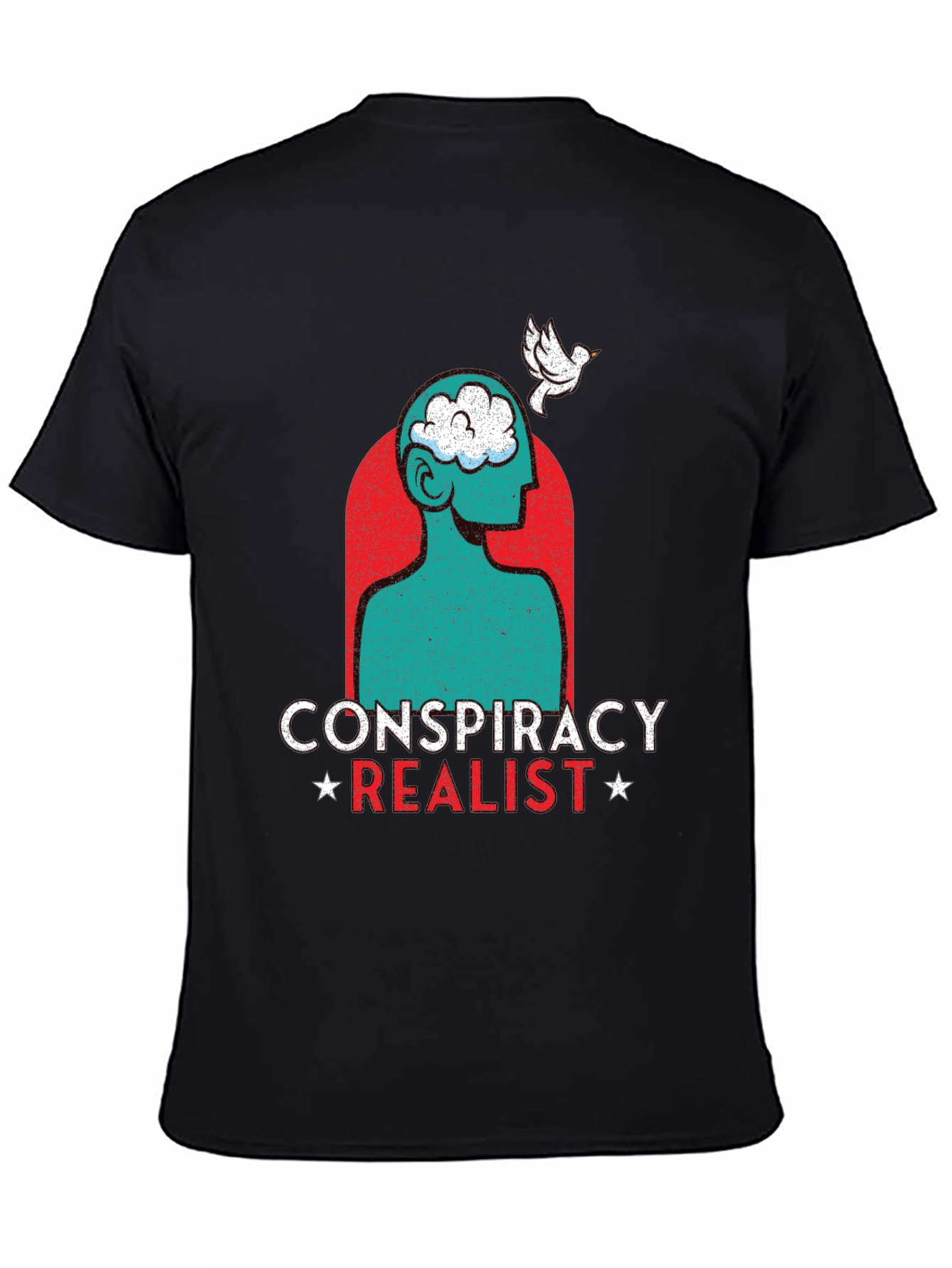 Black Conspiracy Realist T-Shirt view 4