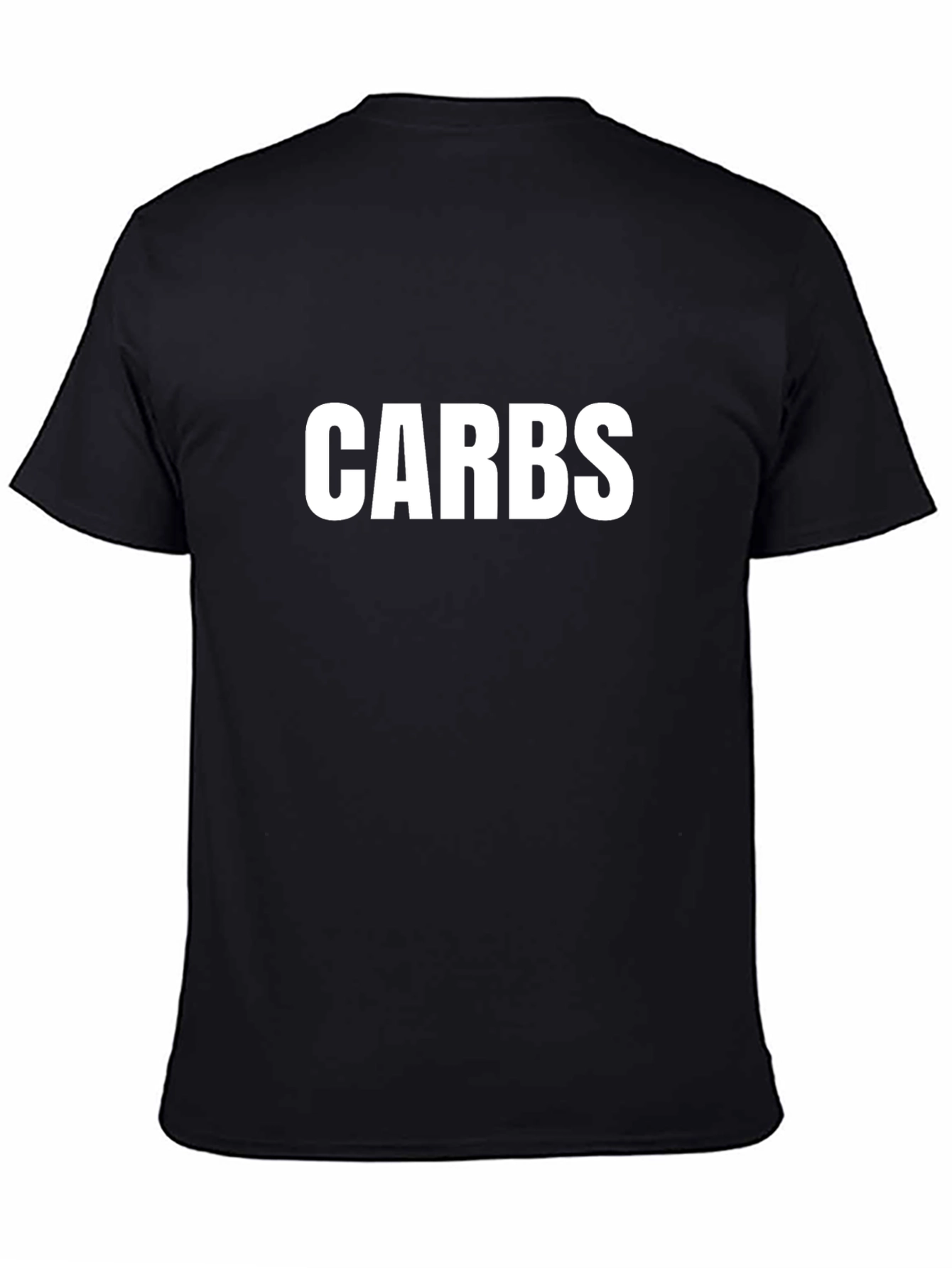 Black Carbs T-Shirt -  Unisex Crew Neck Tee view 4