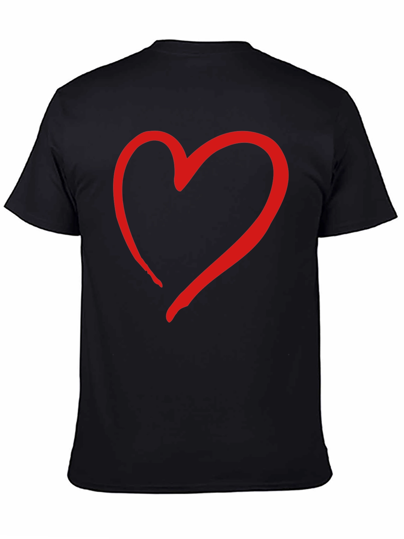 Black Heart Graphic Black T-Shirt | Stylish Casual Tee view 4