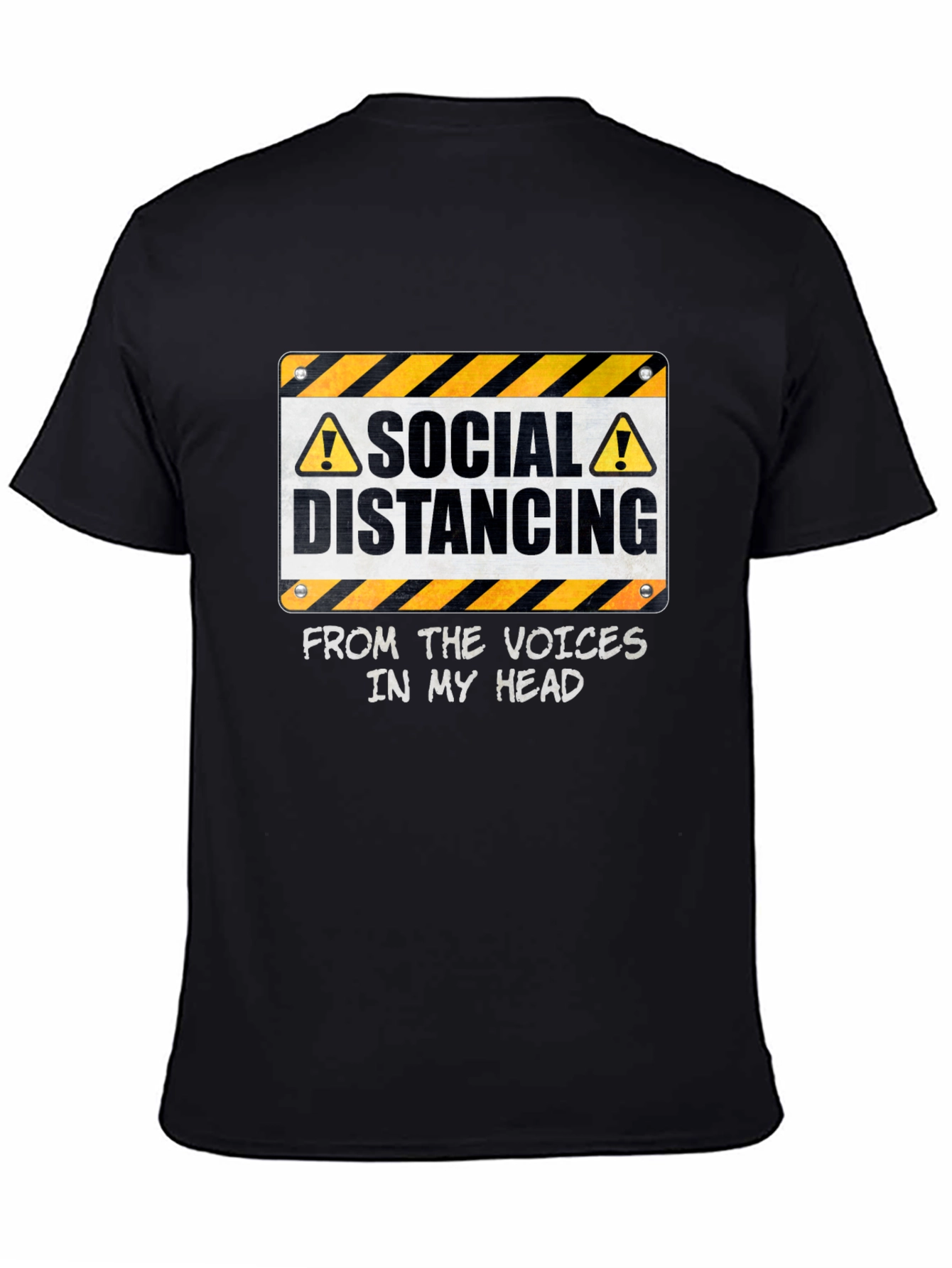 Black Social Distancing From Voices T-Shirt view 4