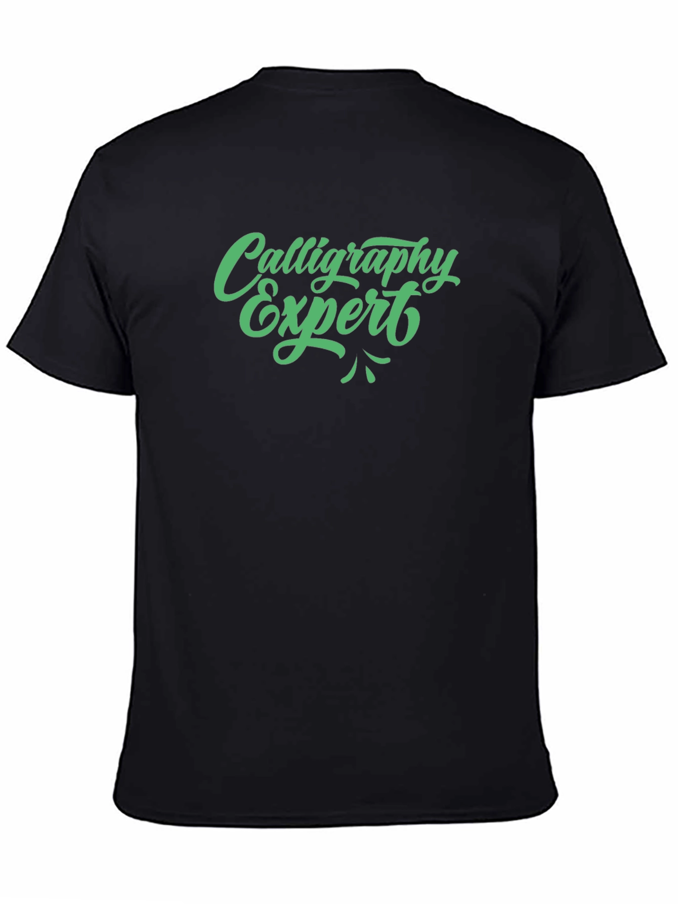 Black Calligraphy Expert Tee - Stylish Graphic T-Shirt view 4